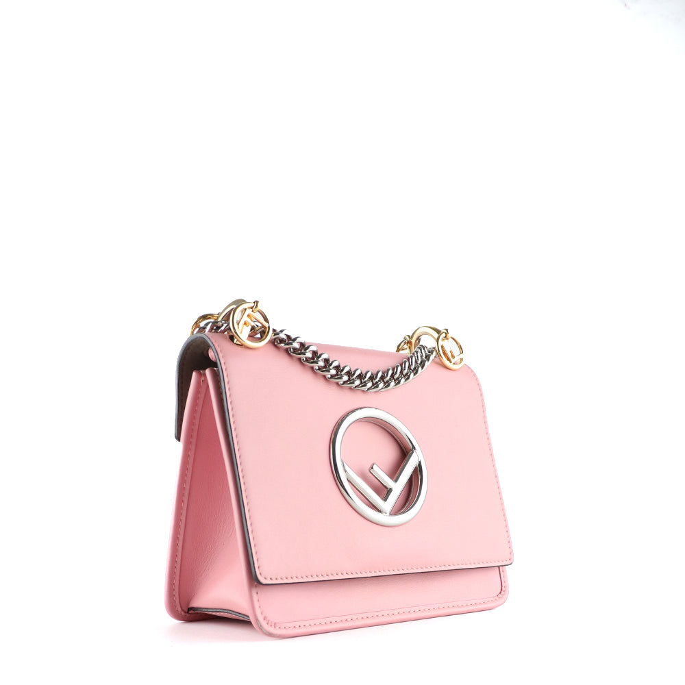 FENDI - Sac à bandoulière Kan I en cuir lisse rose