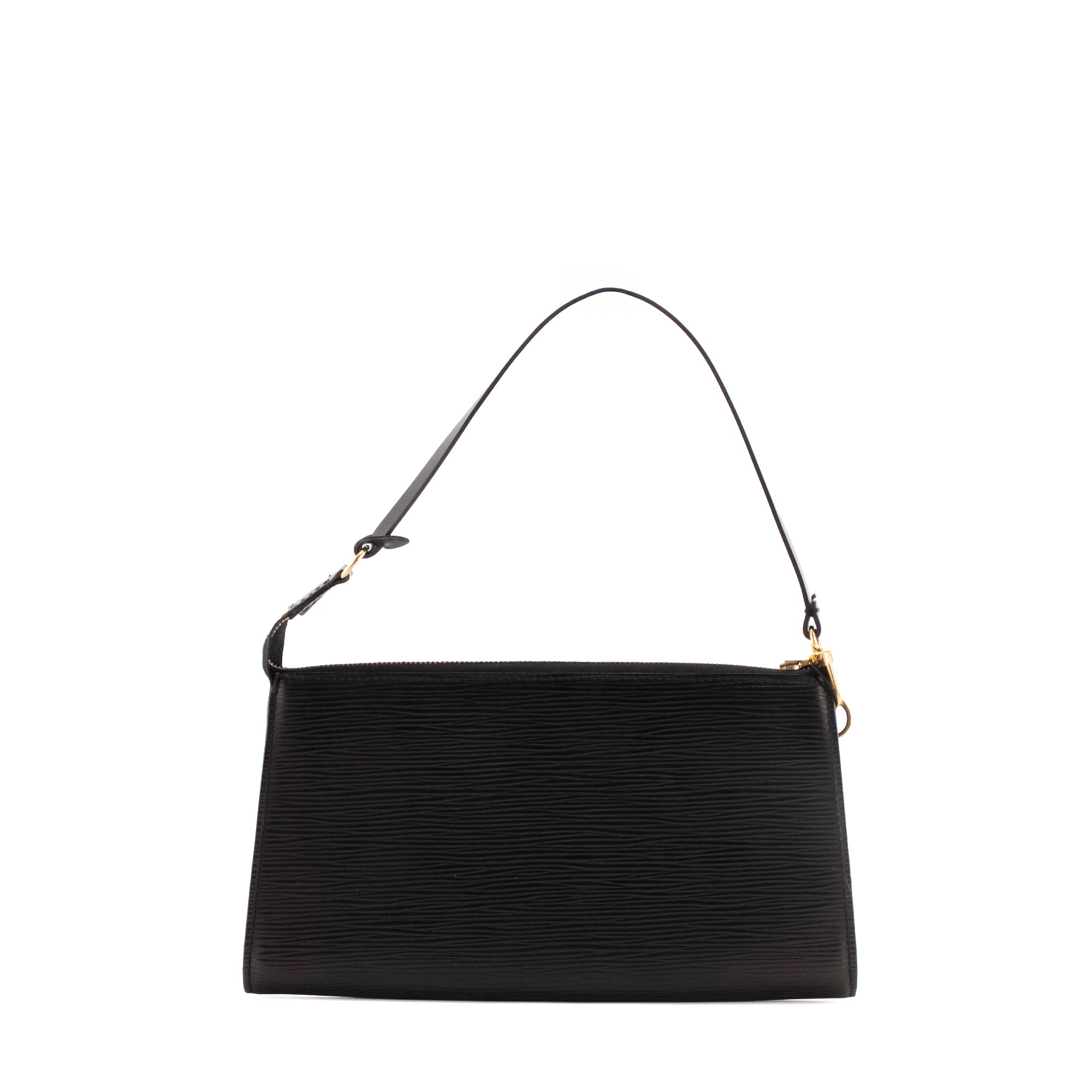 LOUIS VUITTON - Pochette Accessoires Louis Vuitton en cuir épi noir