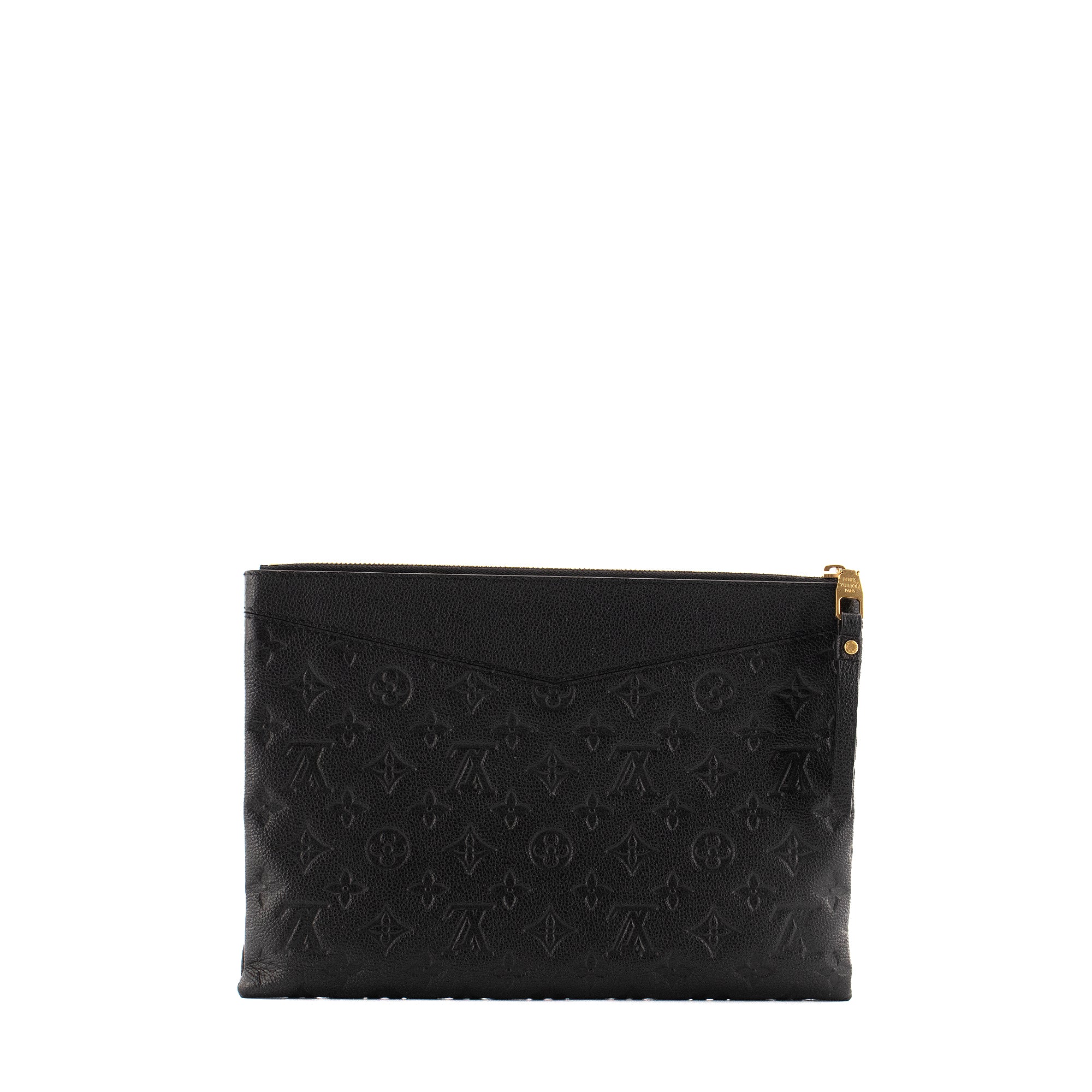 LOUIS VUITTON - Pochette Daily Pouch Louis Vuitton en cuir empreinte noir