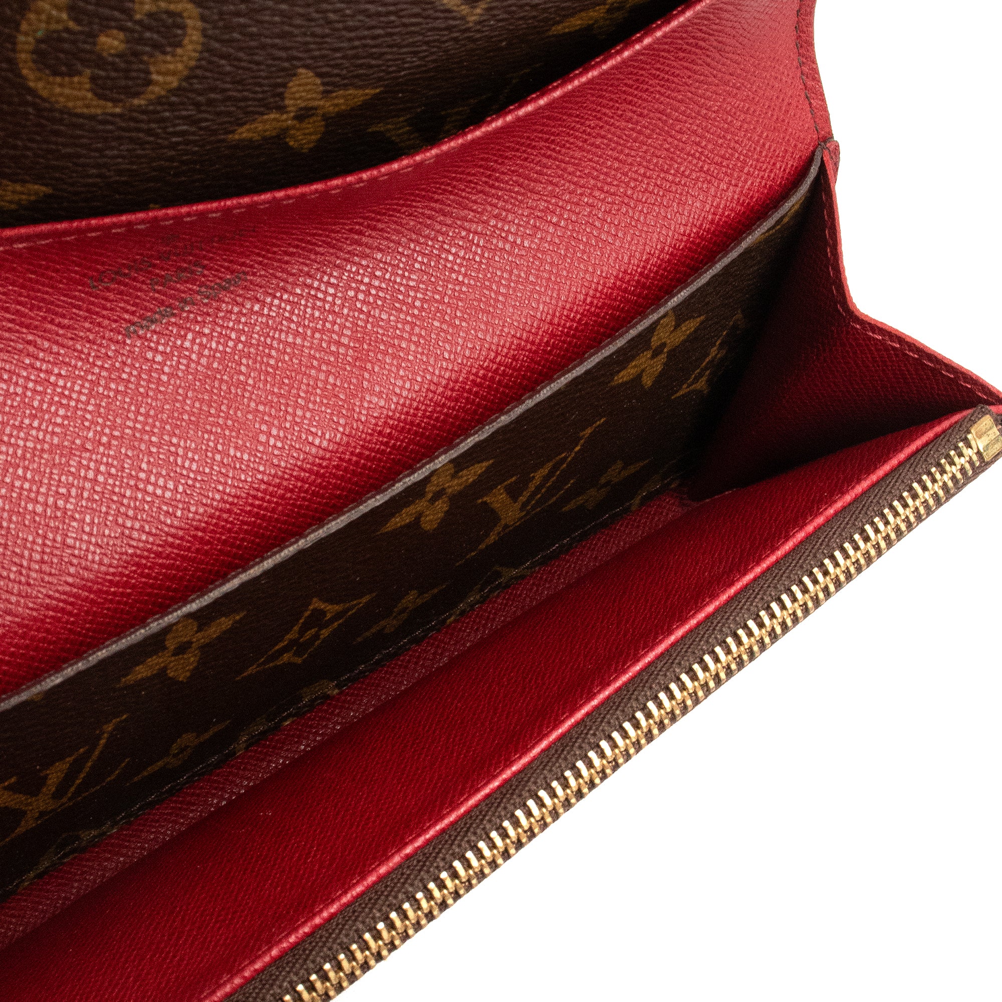 LOUIS VUITTON - Portefeuille Emilie Louis Vuitton en toile enduite monogrammée