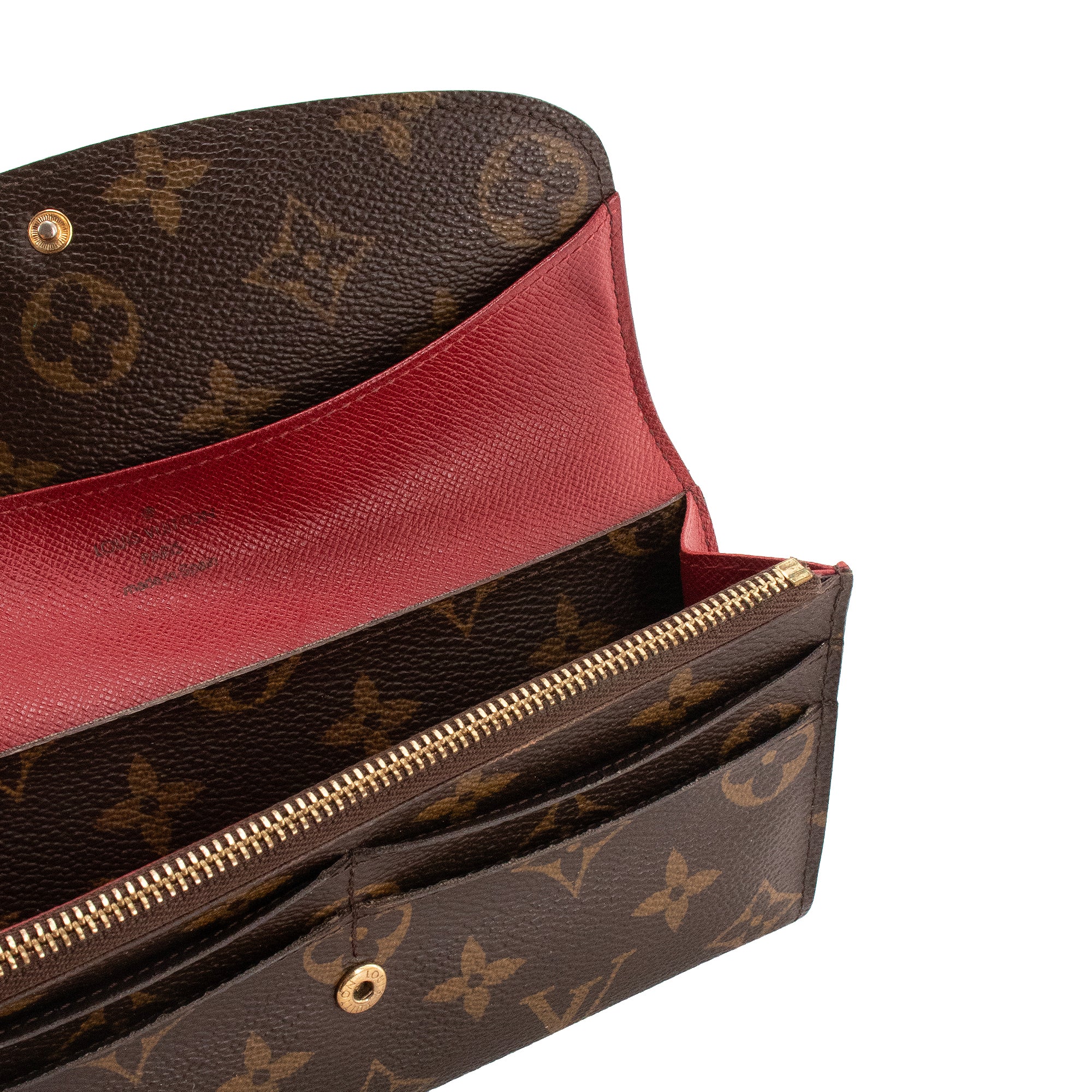 LOUIS VUITTON - Portefeuille Emilie Louis Vuitton en toile enduite monogrammée