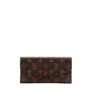 LOUIS VUITTON - Portefeuille Emilie Louis Vuitton en toile enduite monogrammée