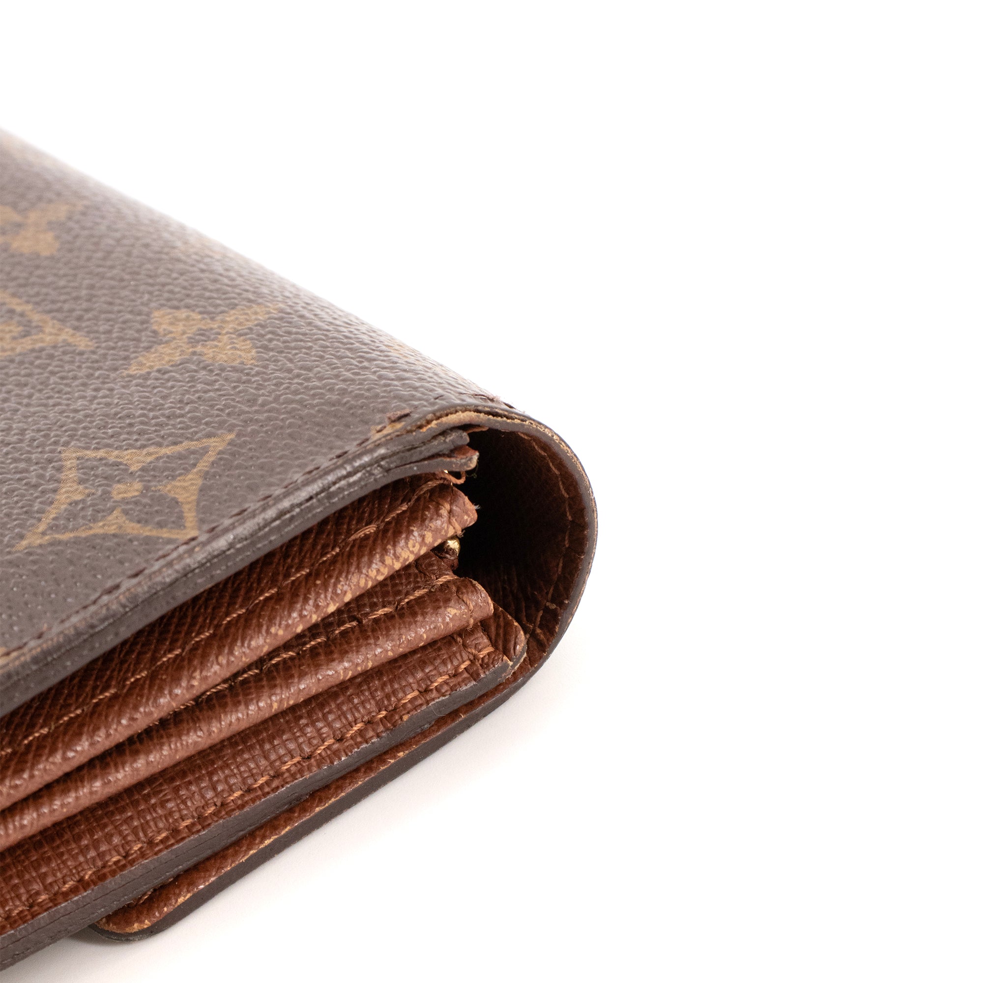 LOUIS VUITTON - Portefeuille Sarah Louis Vuitton en toile enduite monogrammée