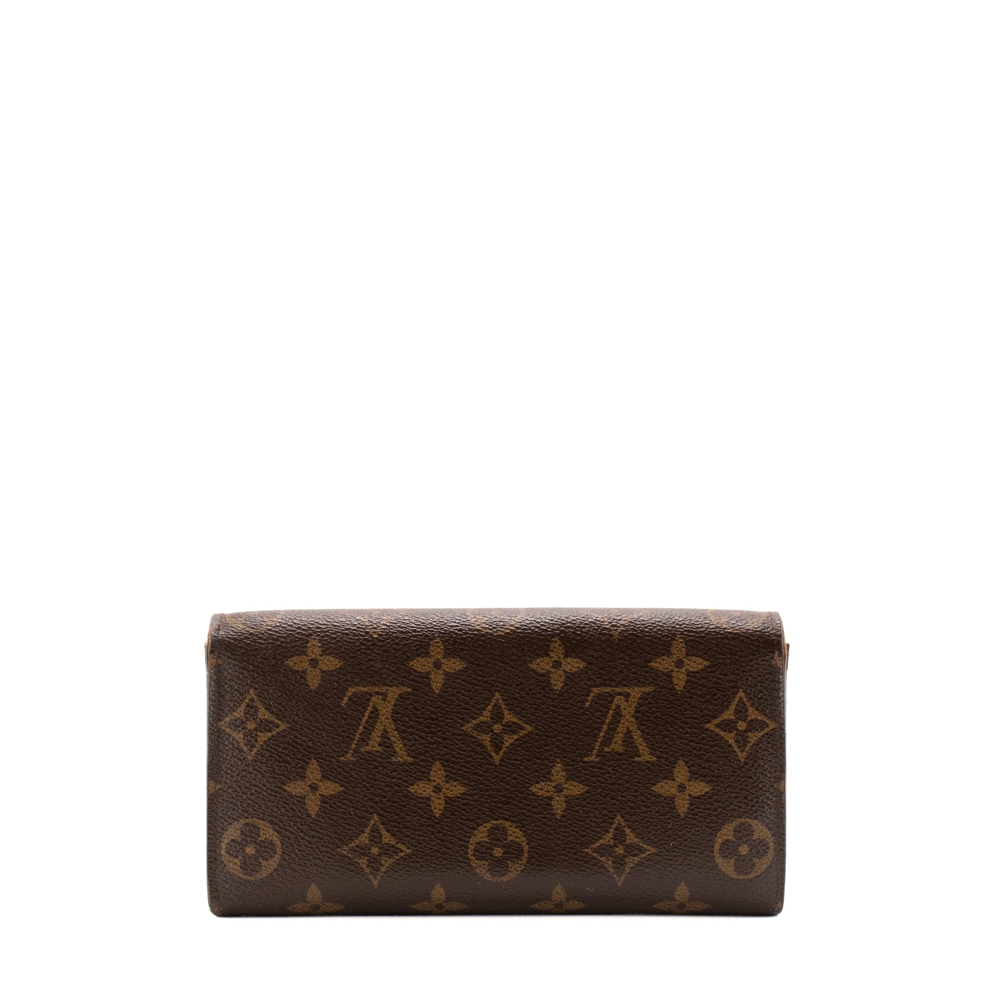 LOUIS VUITTON - Portefeuille Sarah Louis Vuitton en toile enduite monogrammée