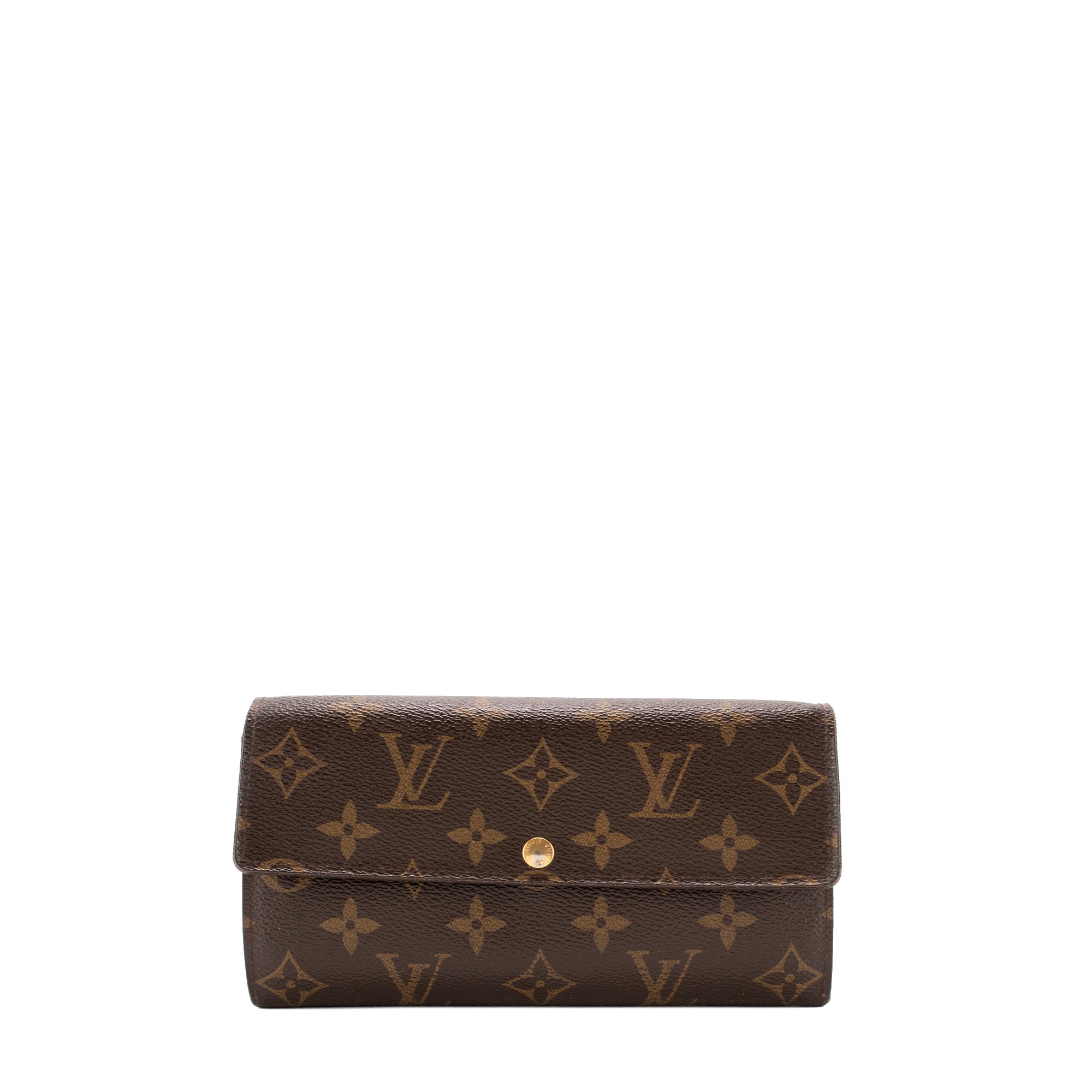 LOUIS VUITTON - Portefeuille Sarah Louis Vuitton en toile enduite monogrammée