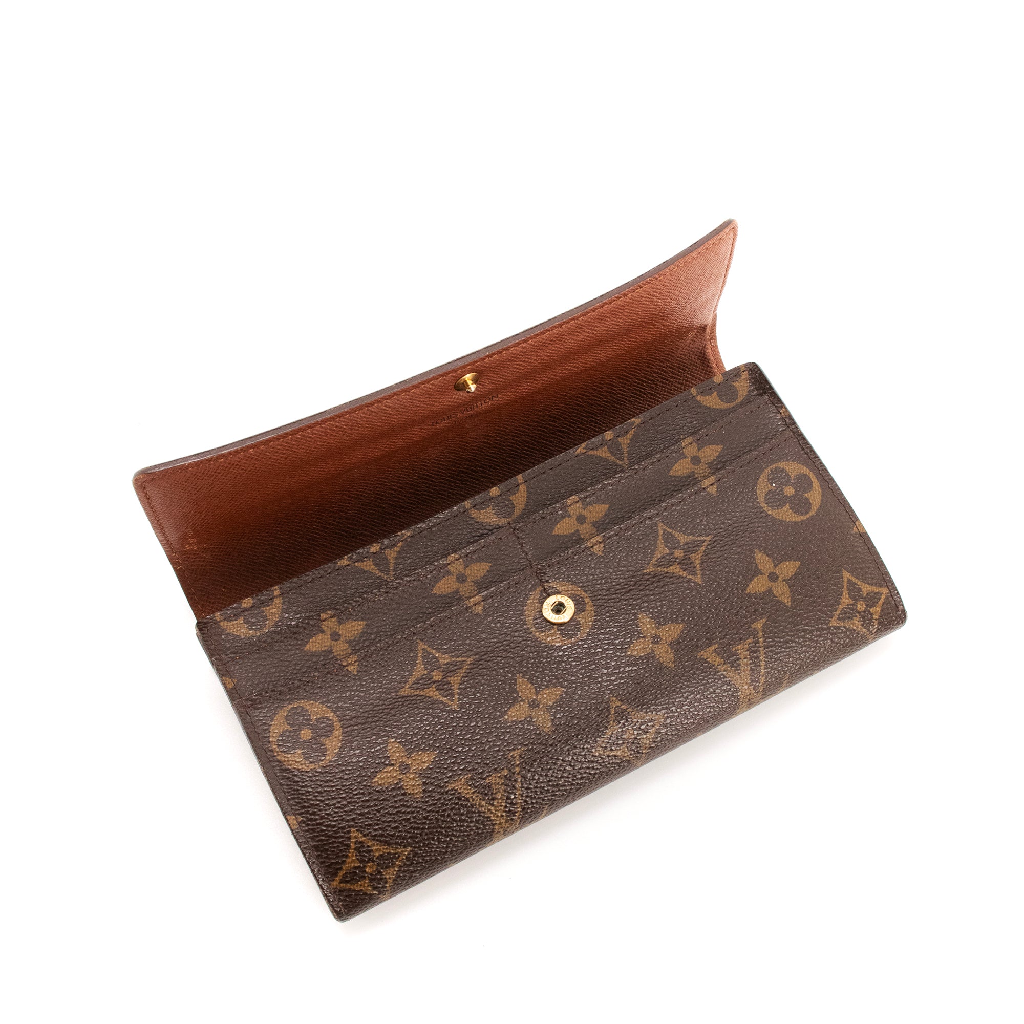 LOUIS VUITTON - Portefeuille Sarah Louis Vuitton en toile enduite monogrammée