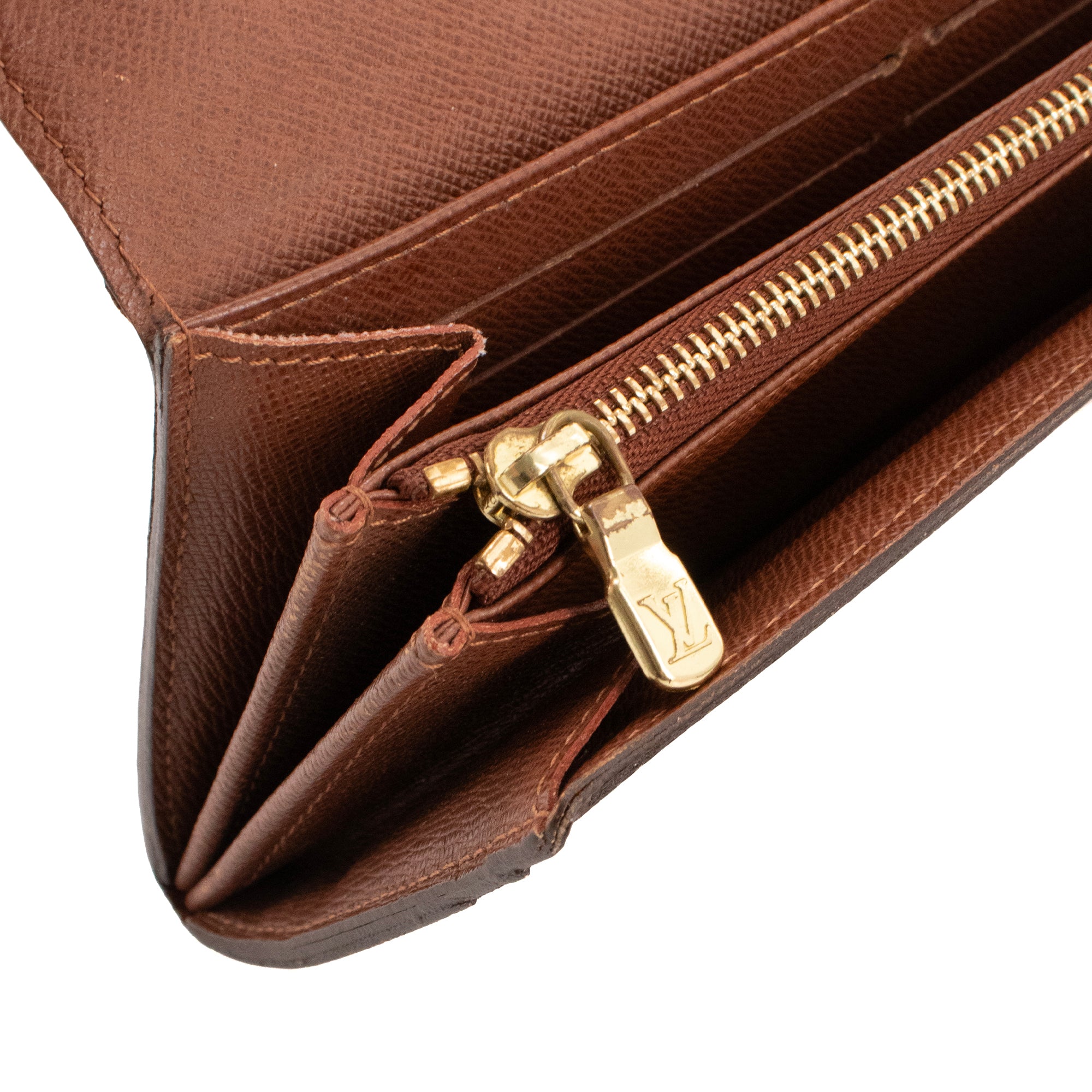 LOUIS VUITTON - Portefeuille Sarah Louis Vuitton en toile enduite monogrammée