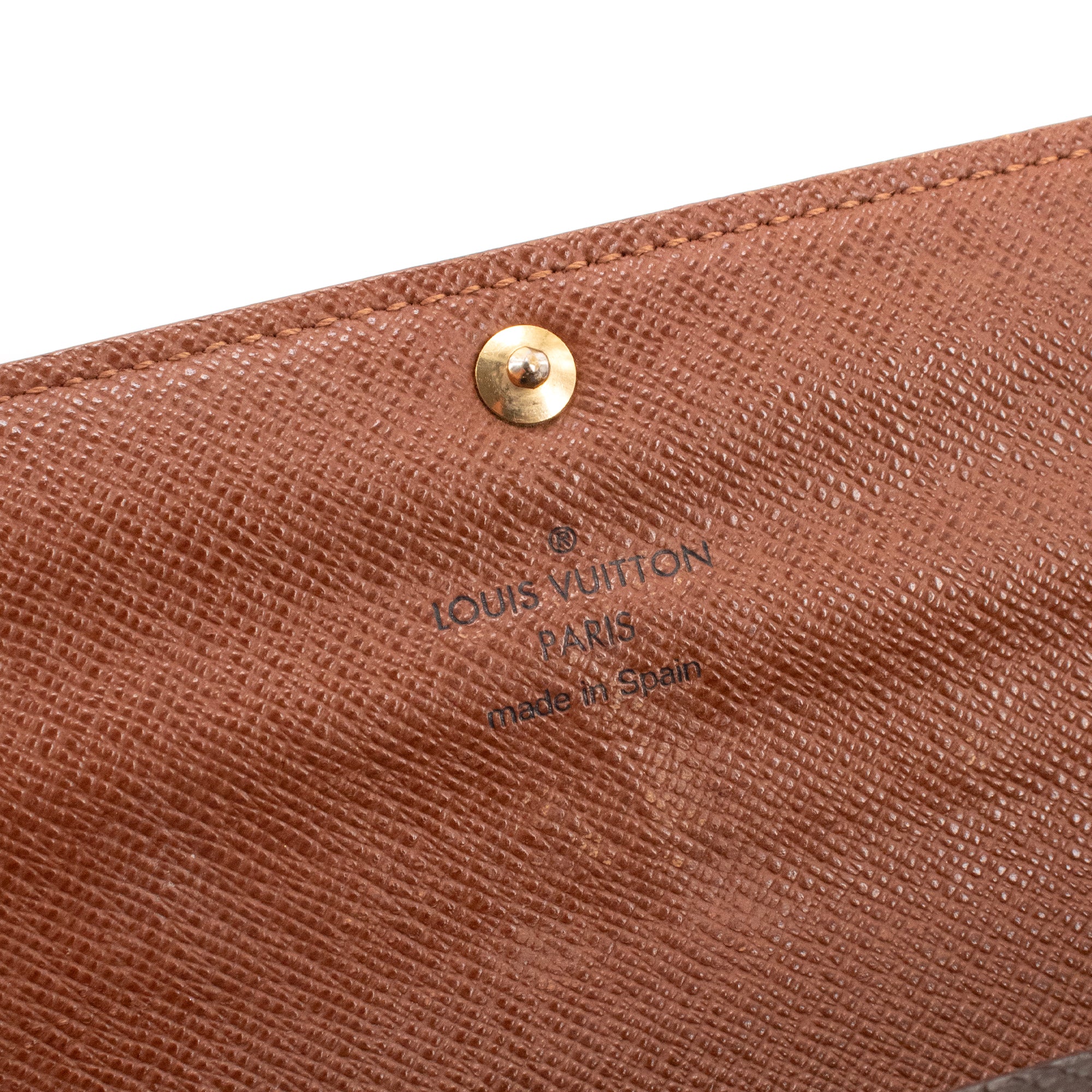 LOUIS VUITTON - Portefeuille Sarah Louis Vuitton en toile enduite monogrammée