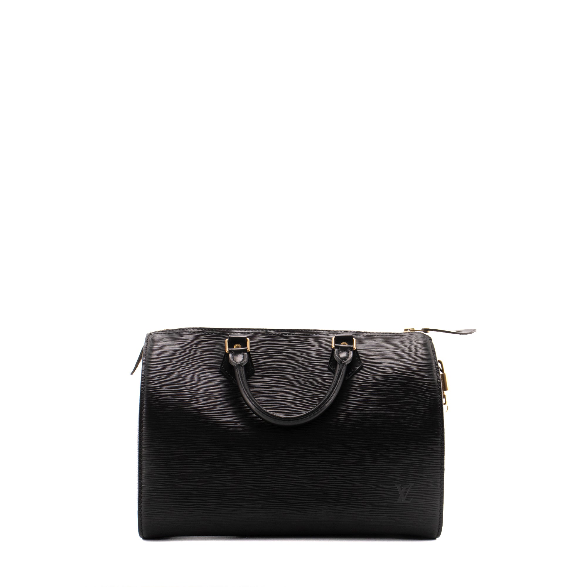 LOUIS VUITTON - Sac à main Speedy 35 Louis Vuitton en cuir épi noir vintage