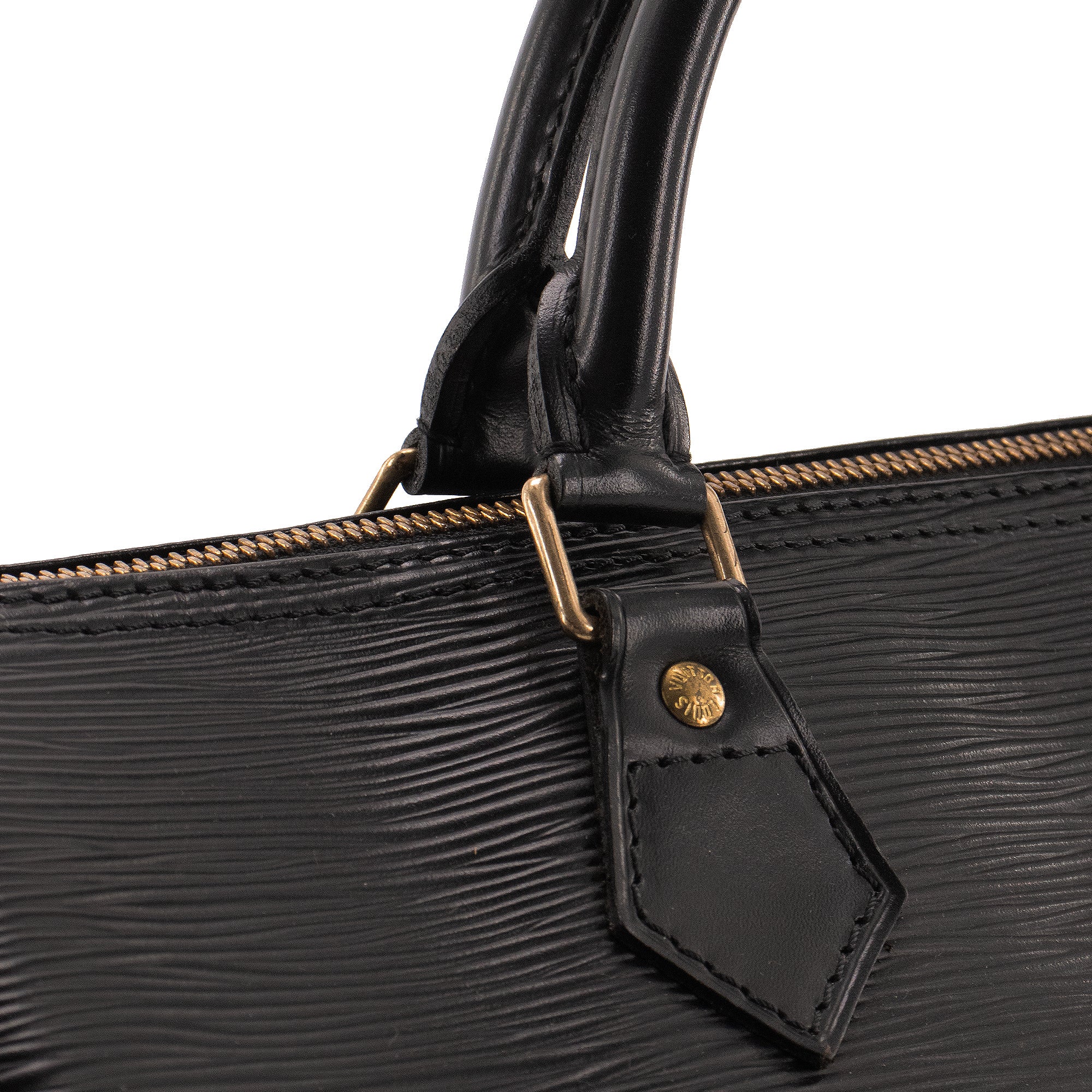 LOUIS VUITTON - Sac à main Speedy 35 Louis Vuitton en cuir épi noir vintage