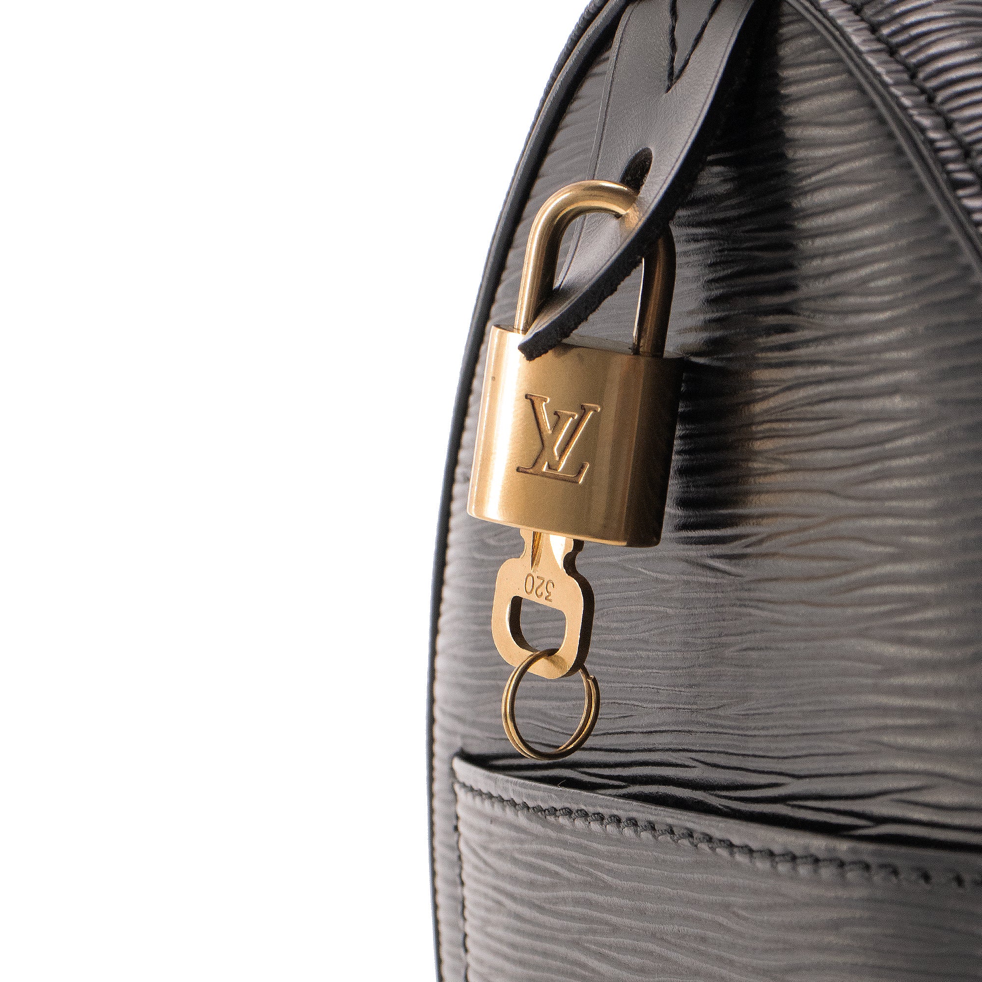 LOUIS VUITTON - Sac à main Speedy 35 Louis Vuitton en cuir épi noir vintage