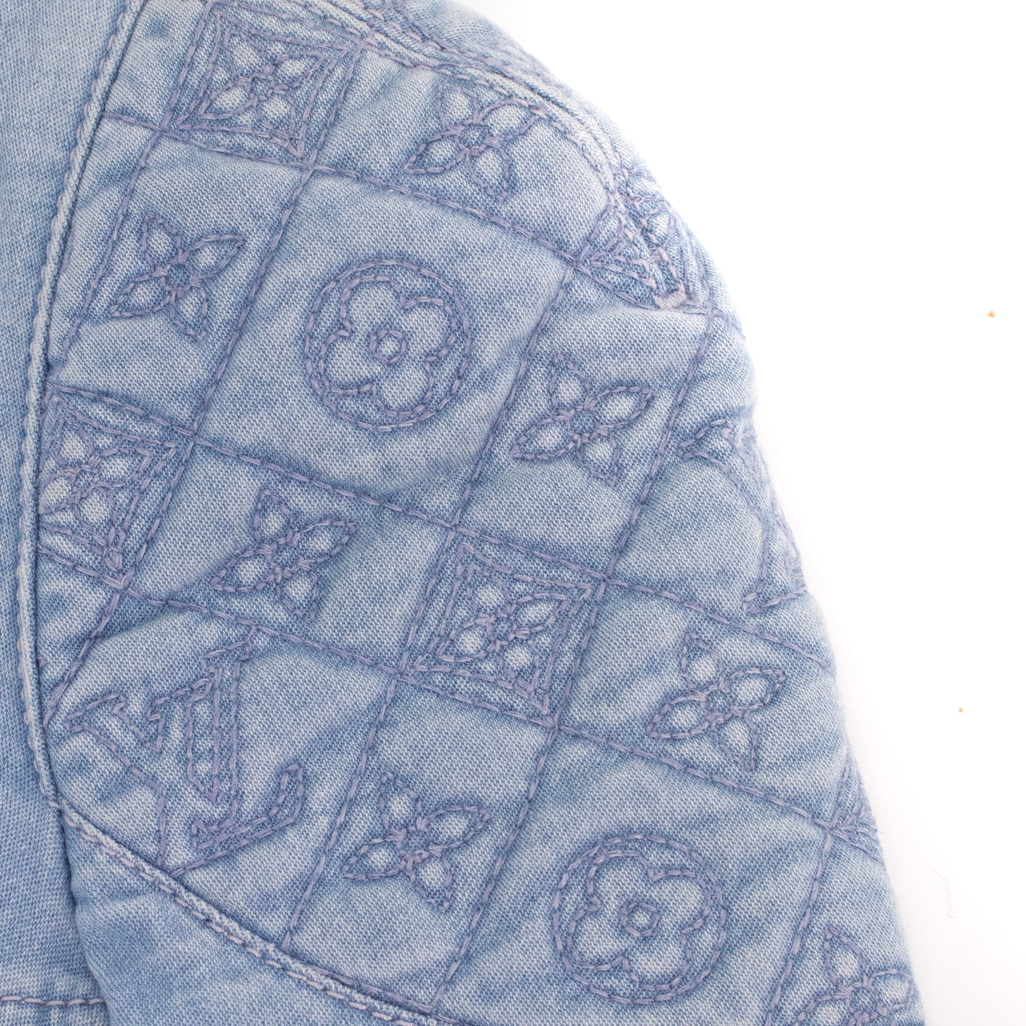 LOUIS VUITTON - Veste Louis vuitton en denim monogrammée (T36)