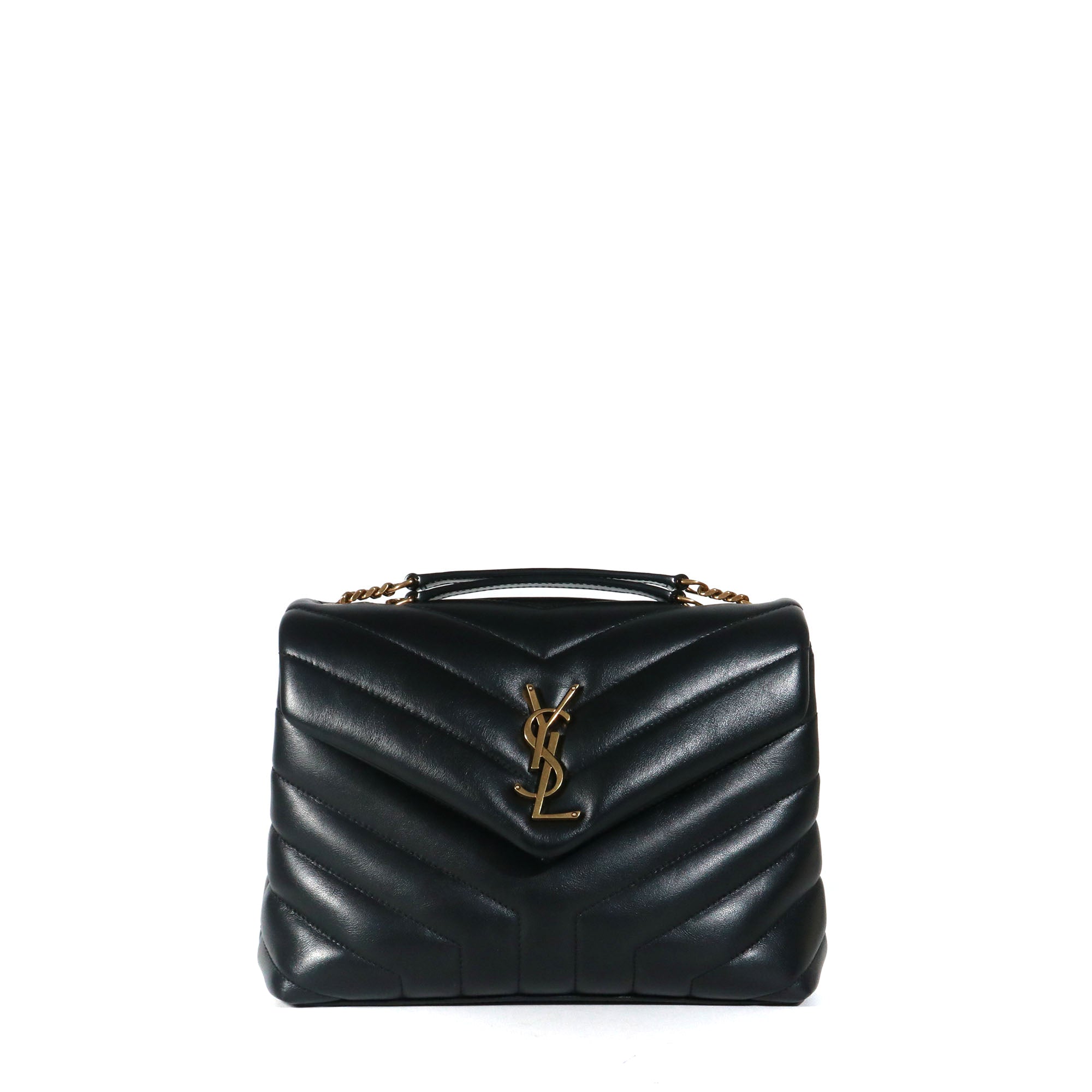 SAINT LAURENT - Sac à bandoulière Loulou small Saint Laurent en cuir matelassé noir