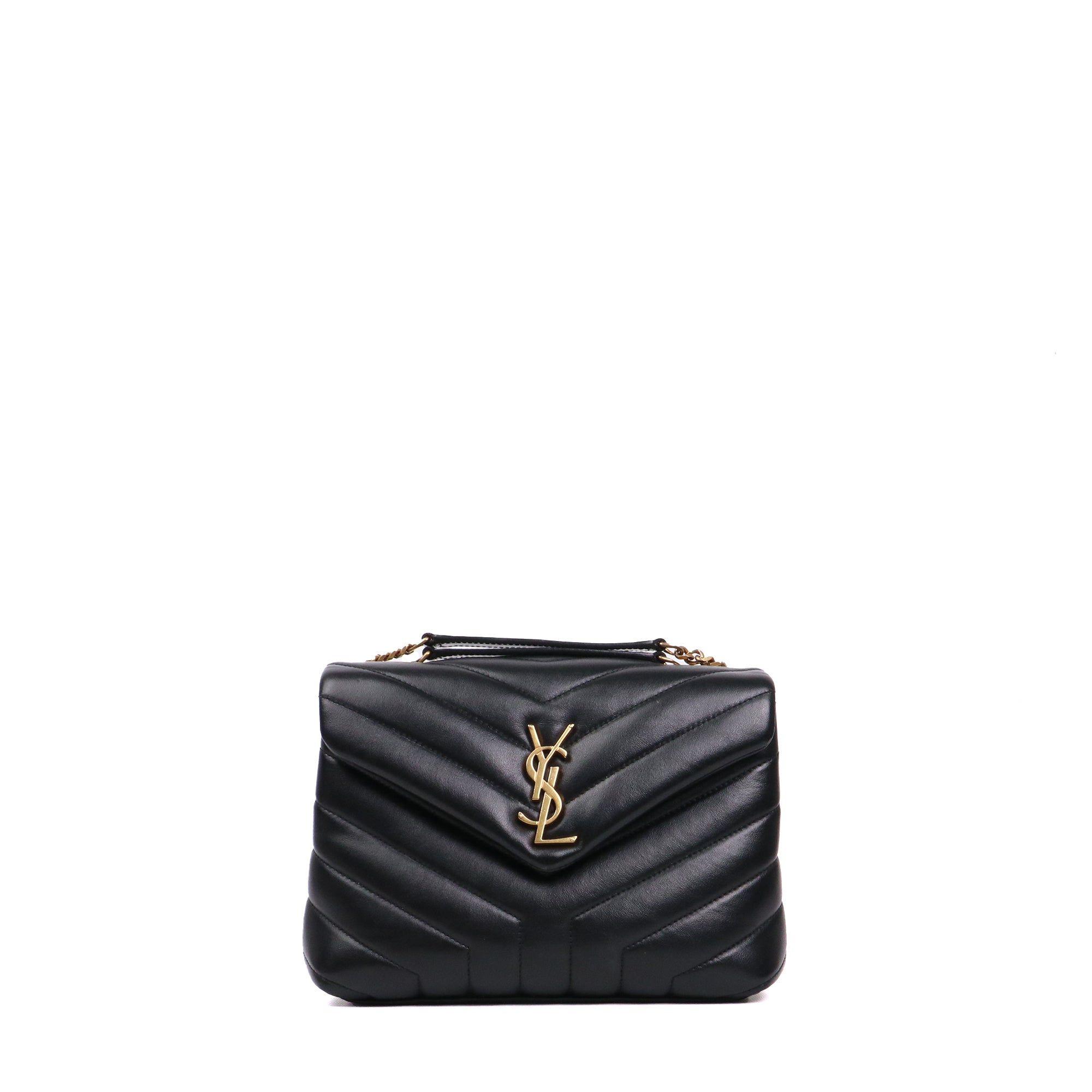 SAINT LAURENT - Saint Laurent Loulou small shoulder bag in black quilted leather