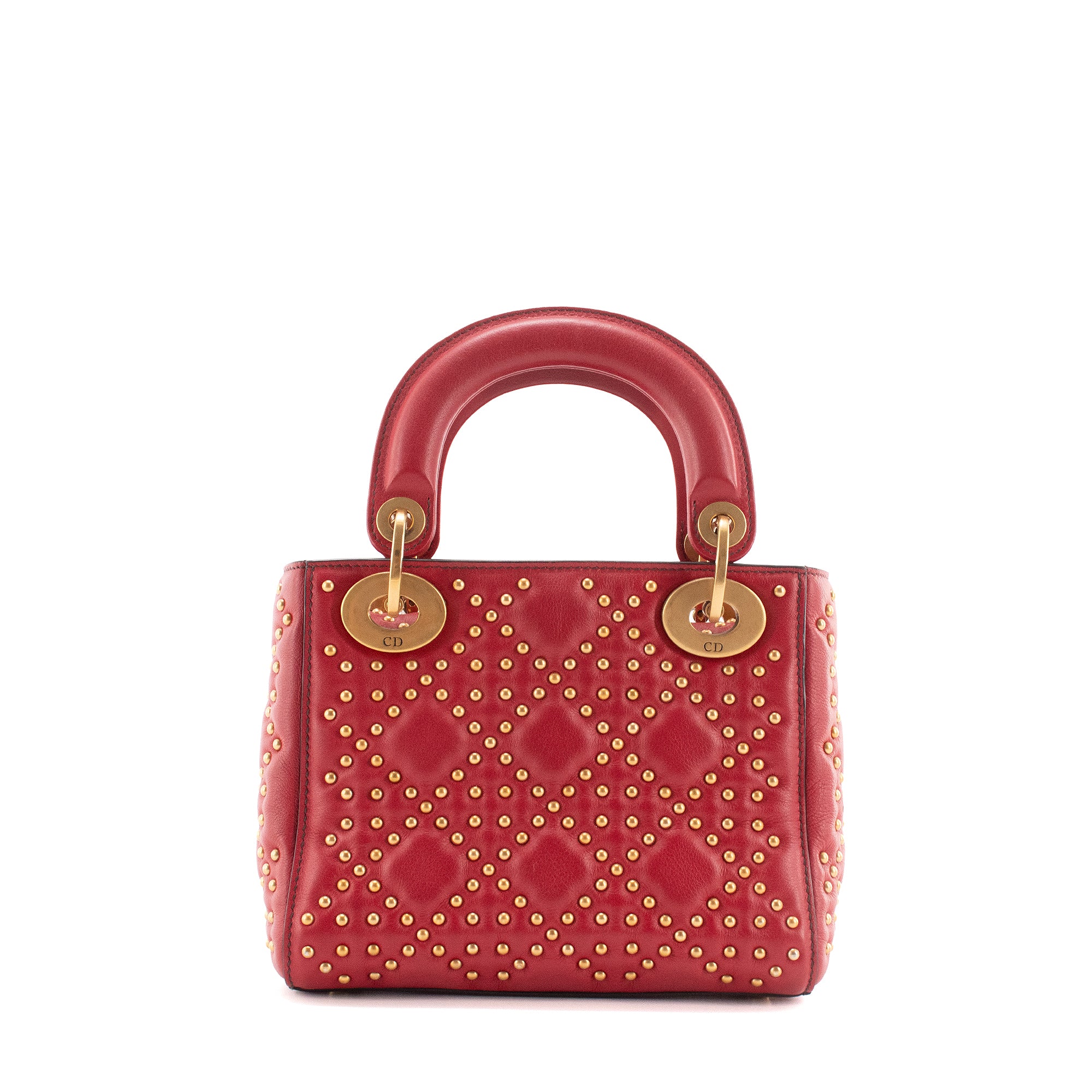 DIOR - Sac à bandoulière Lady Dior mini Dior en cuir rouge édition limitée