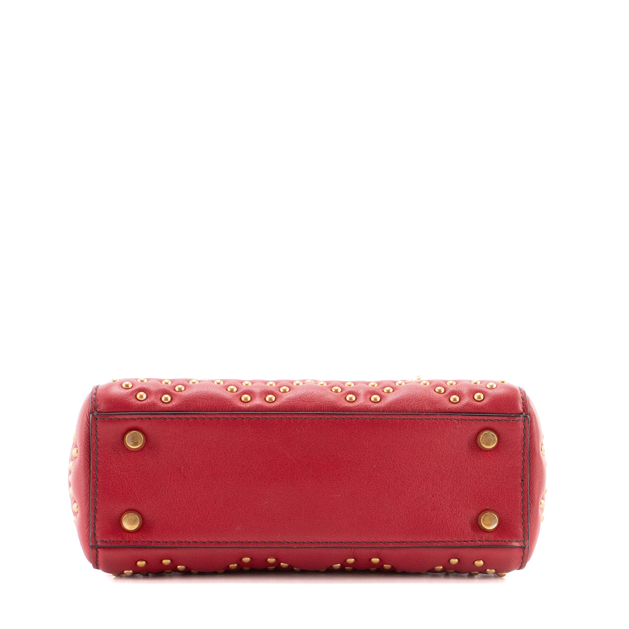 DIOR - Sac à bandoulière Lady Dior mini Dior en cuir rouge édition limitée