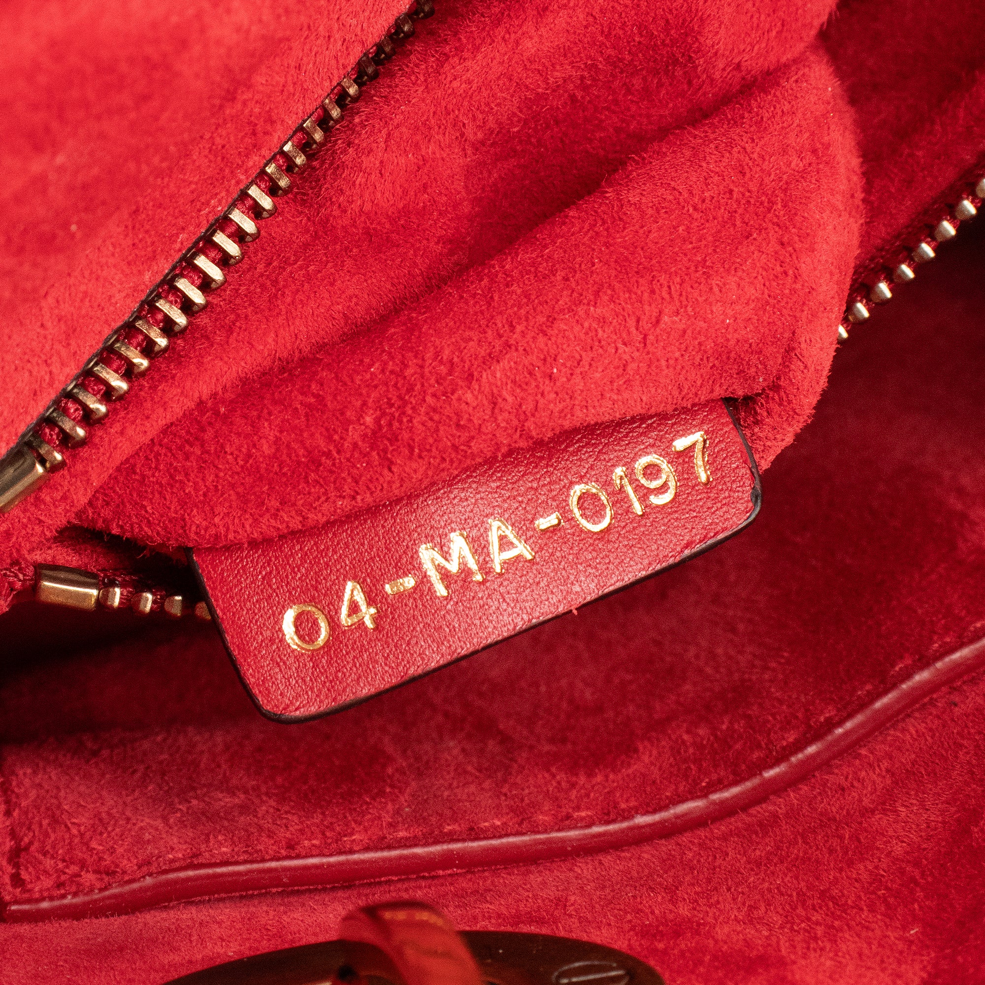 DIOR - Sac à bandoulière Lady Dior mini Dior en cuir rouge édition limitée