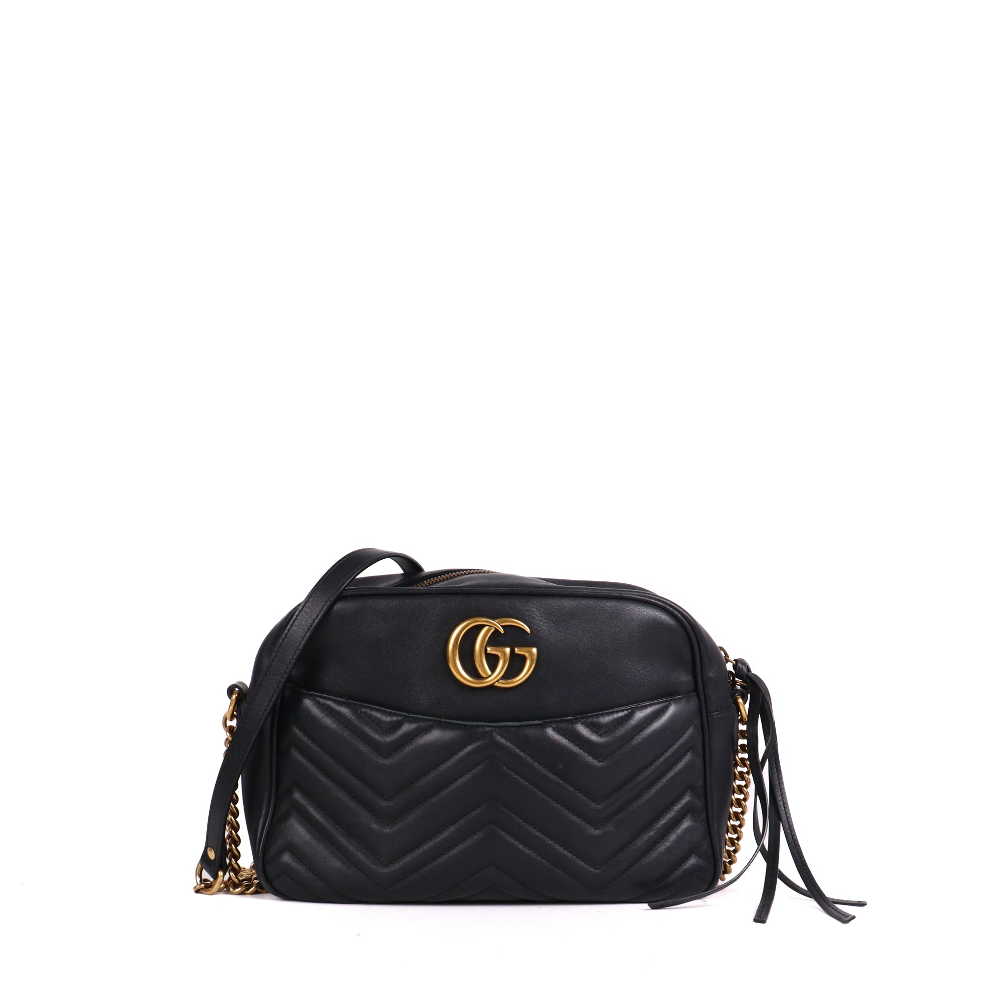 GUCCI - Caméra Marmont Small Size quilted shoulder bag in black leather