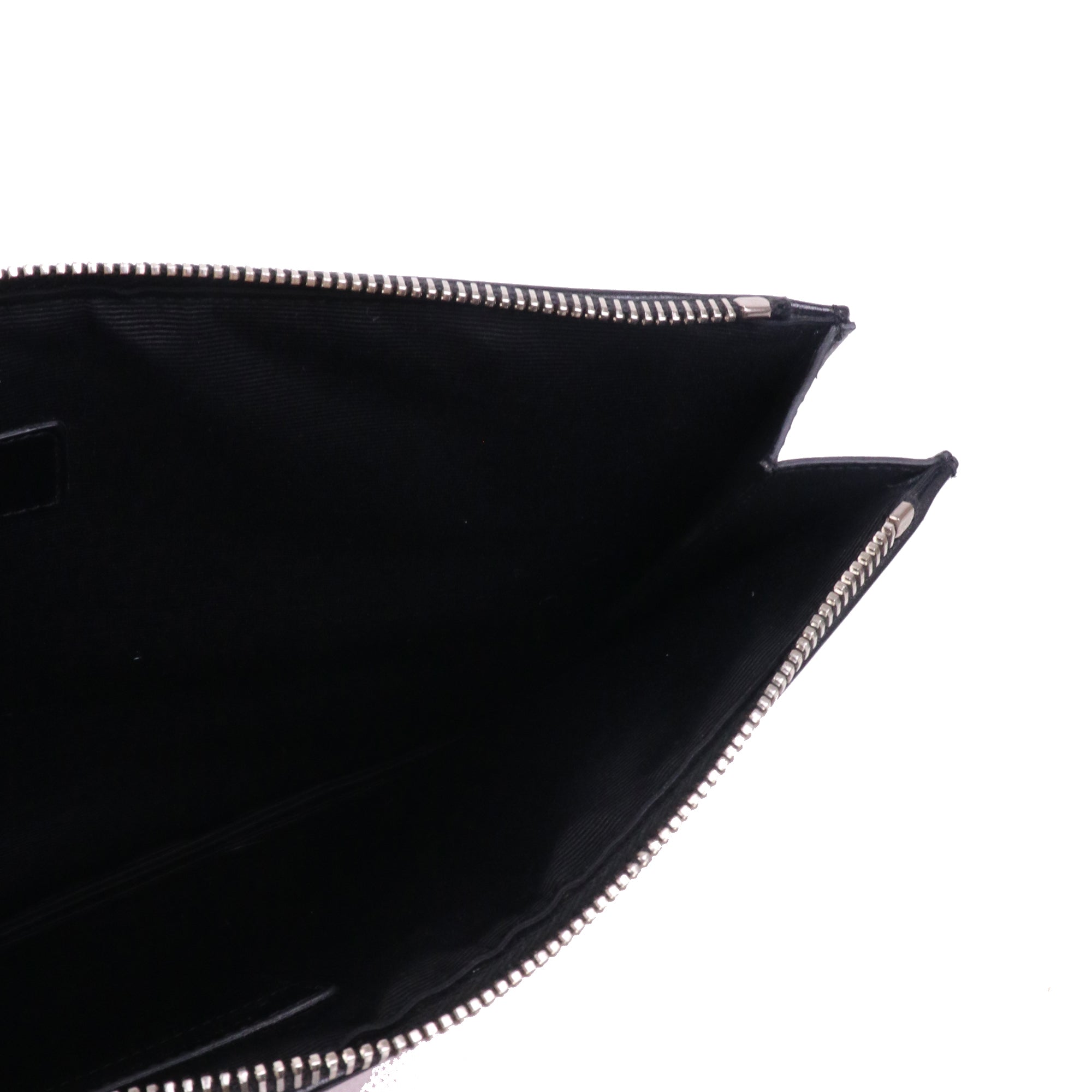 SAINT LAURENT - Pochette Saint Laurent en laine rouge et noire