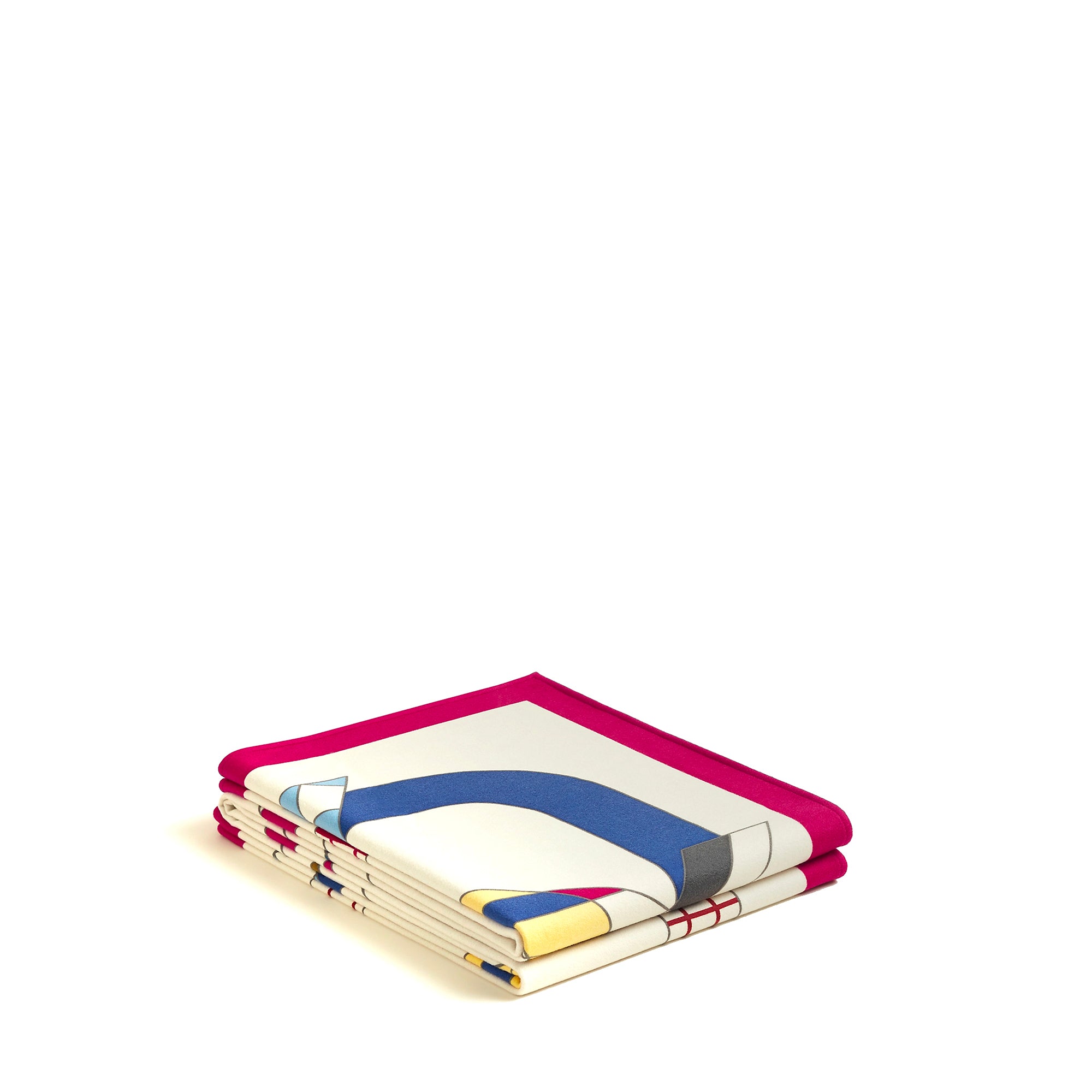 HERMÈS - Plaid Round And Round Hermès en cachemire multicolore