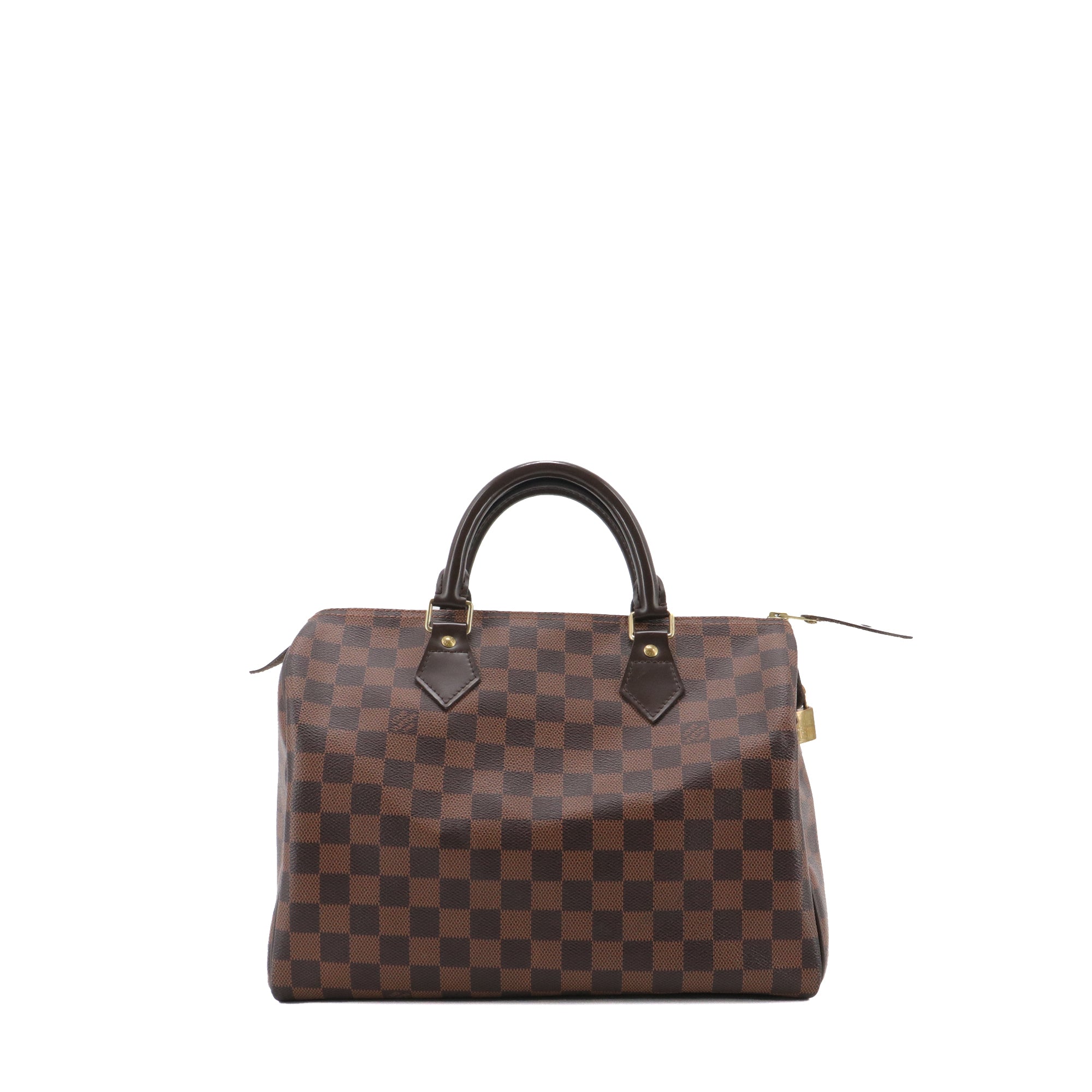 LOUIS VUITTON - Sac à main Speedy 30 Louis Vuitton en toile damier ébène