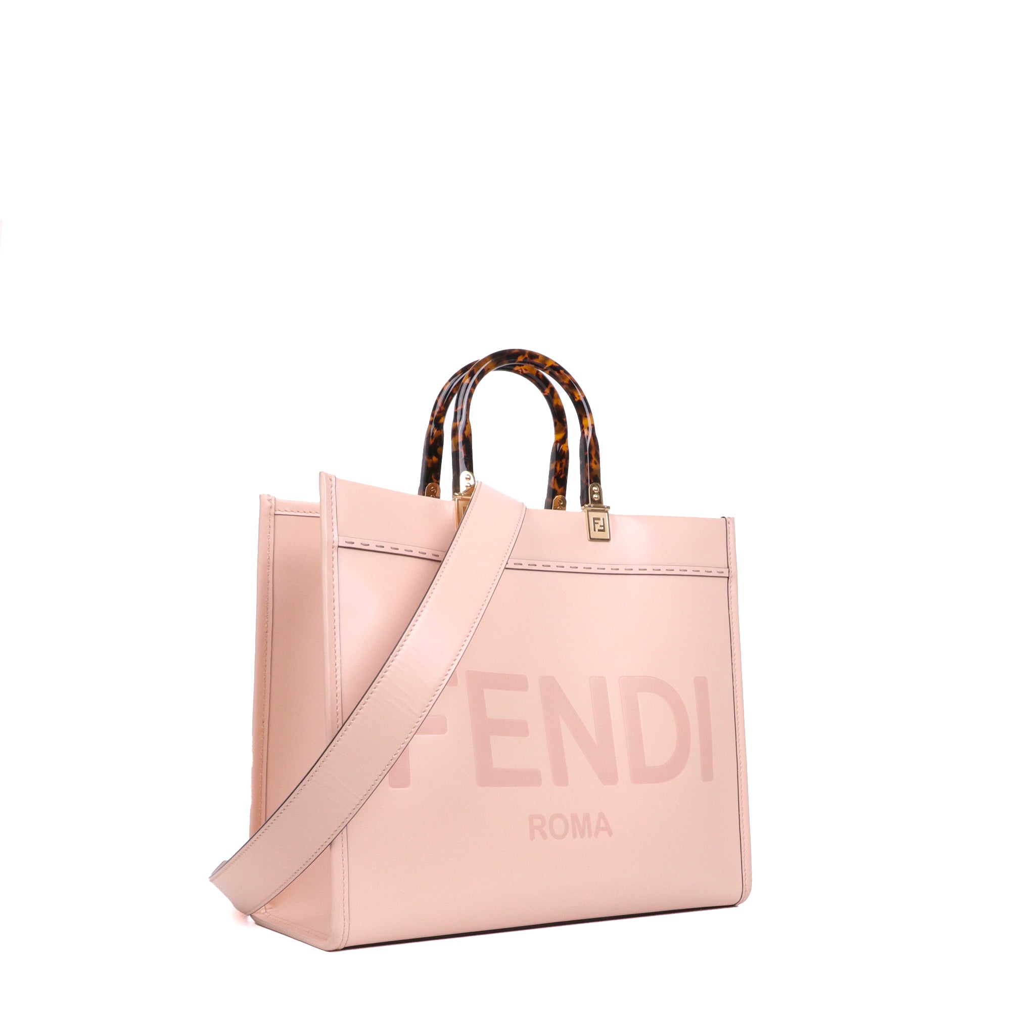 FENDI - Sac cabas Sunshine Medium Fendi en cuir rose pâle
