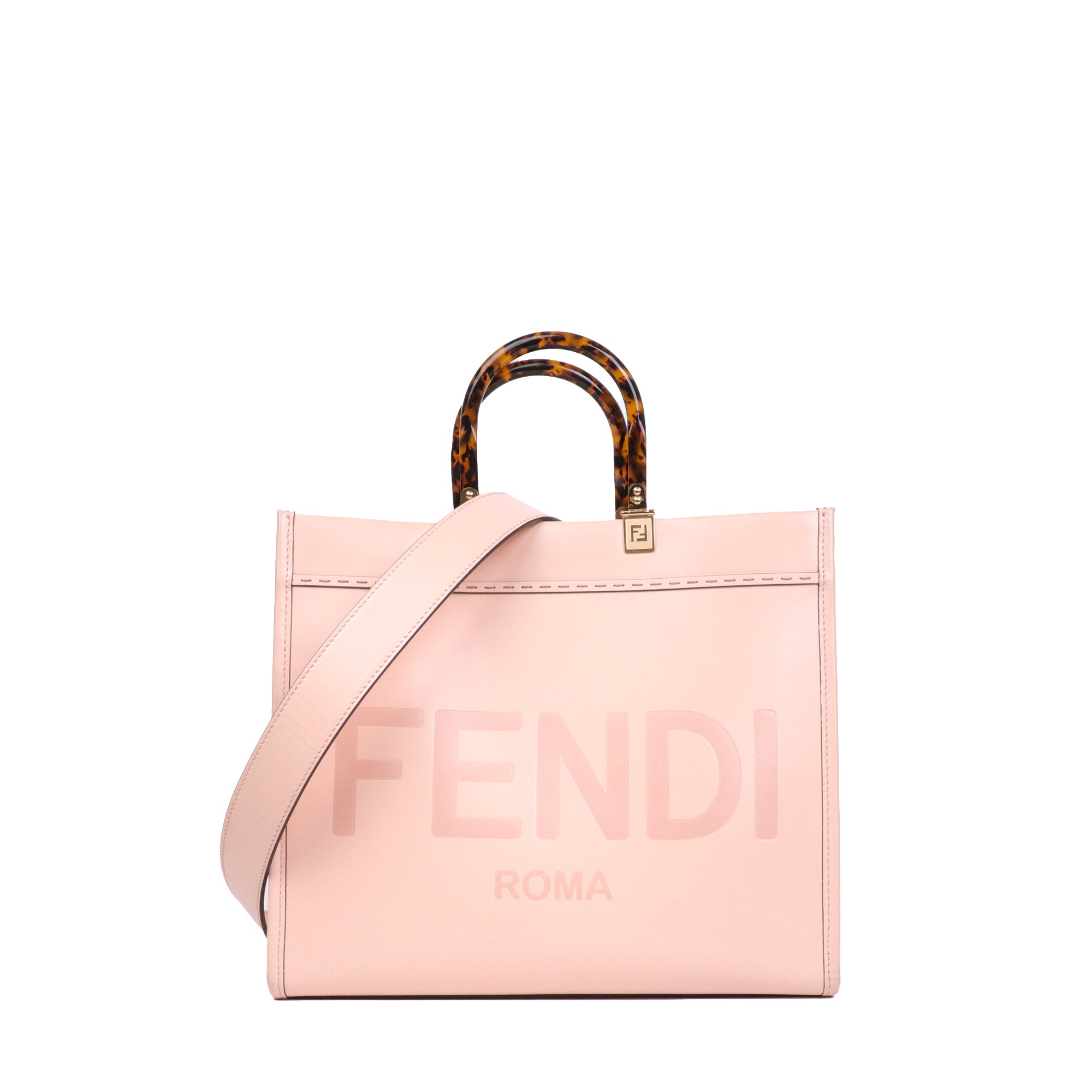 FENDI - Sac cabas Sunshine Medium Fendi en cuir rose pâle