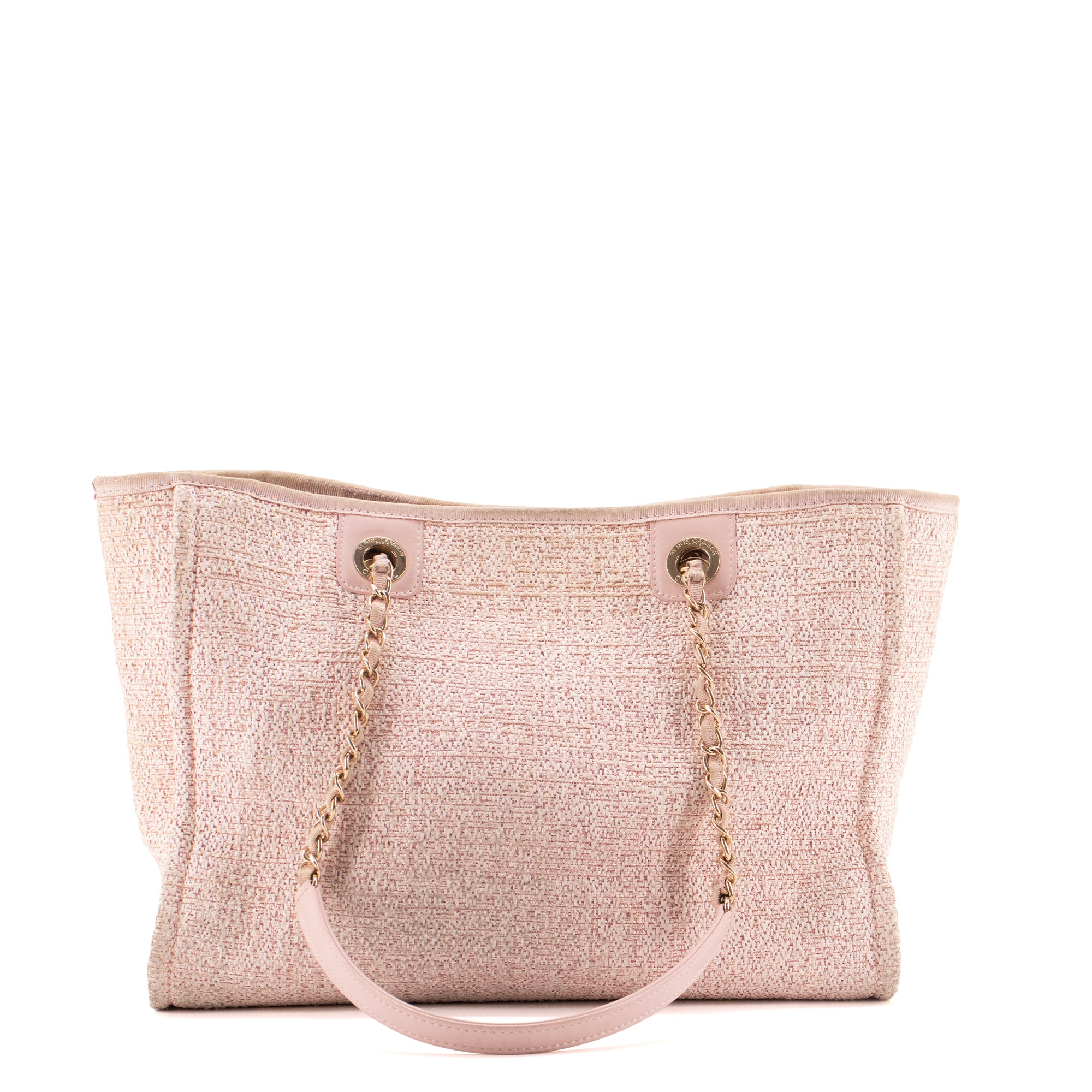 CHANEL - Sac cabas Deauville Chanel en tweed rose