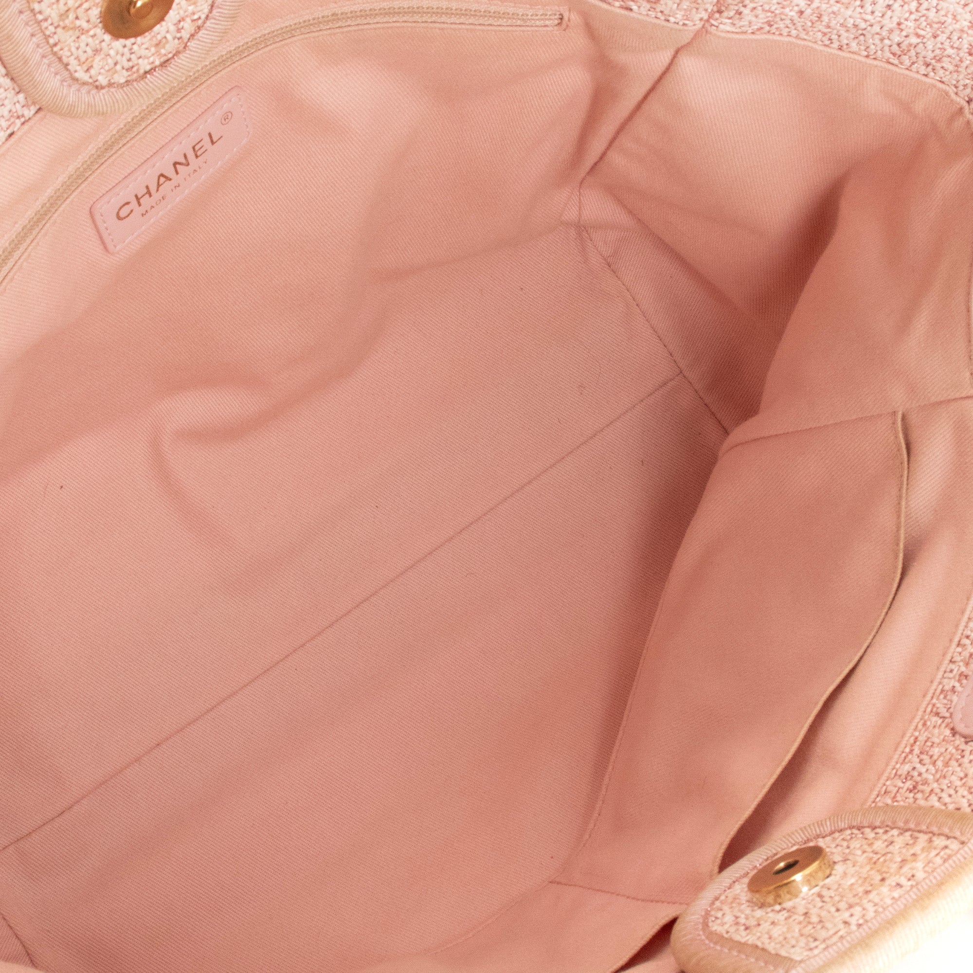 CHANEL - Sac cabas Deauville Chanel en tweed rose