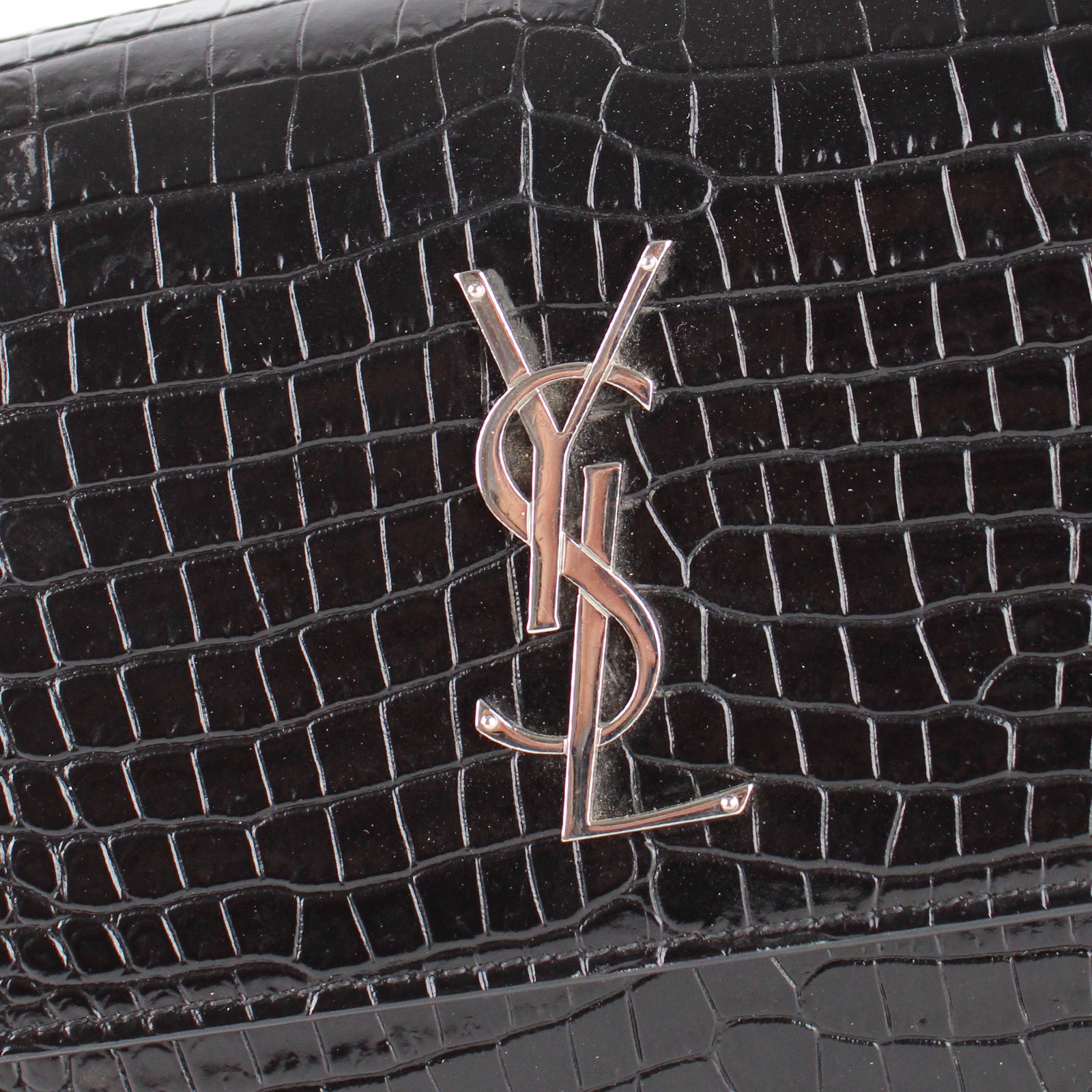 SAINT LAURENT - Sac Sunset medium embossé crocodile