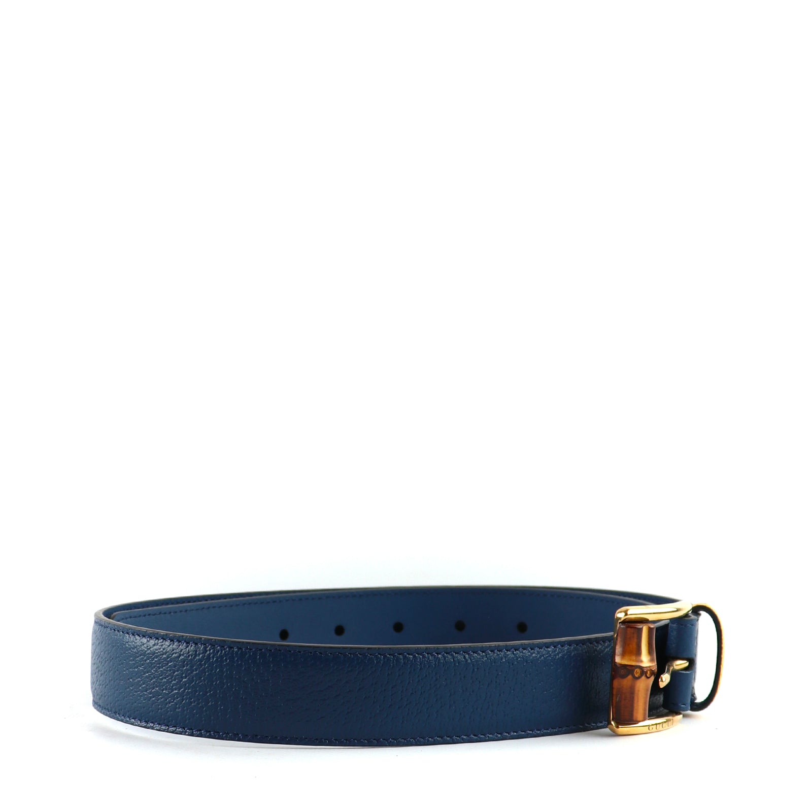 GUCCI - Ceinture Blondie en cuir lisse bordeaux (T85)