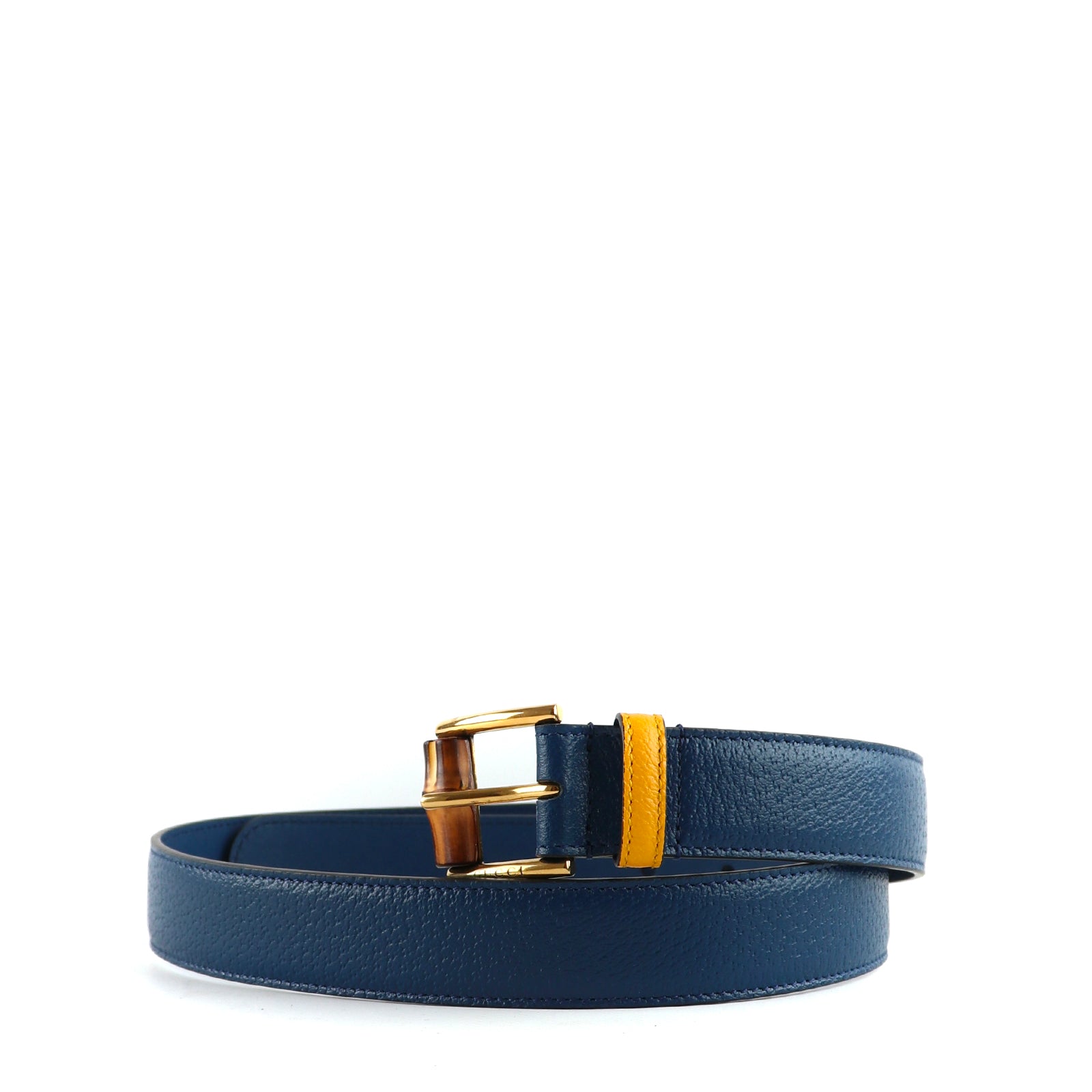 GUCCI - Ceinture Blondie en cuir lisse bordeaux (T85)