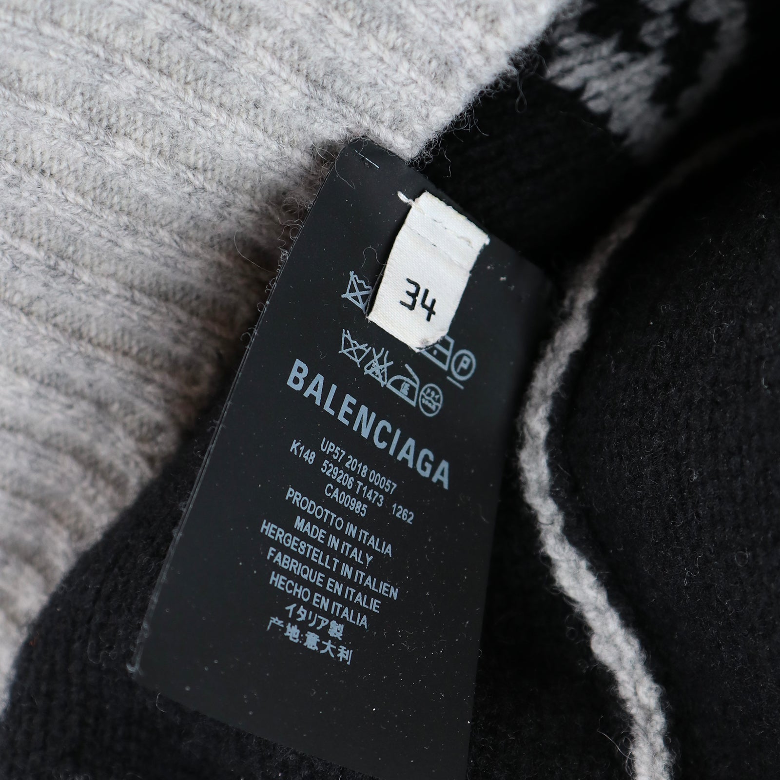 BALENCIAGA - Wool sweater with logos (T34)
