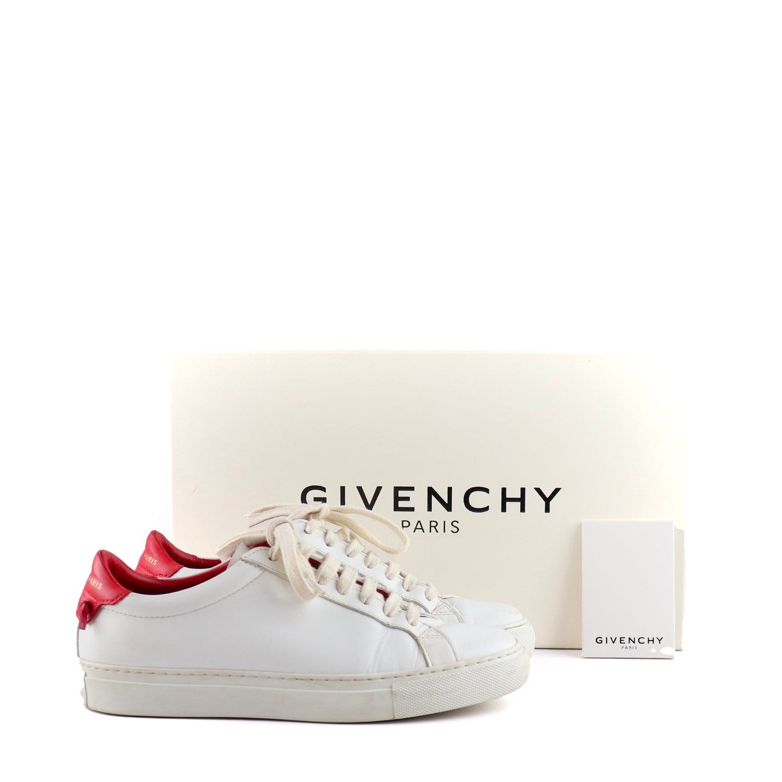 GIVENCHY - Sneakers Urban Street en cuir blanc et rouge (T36)