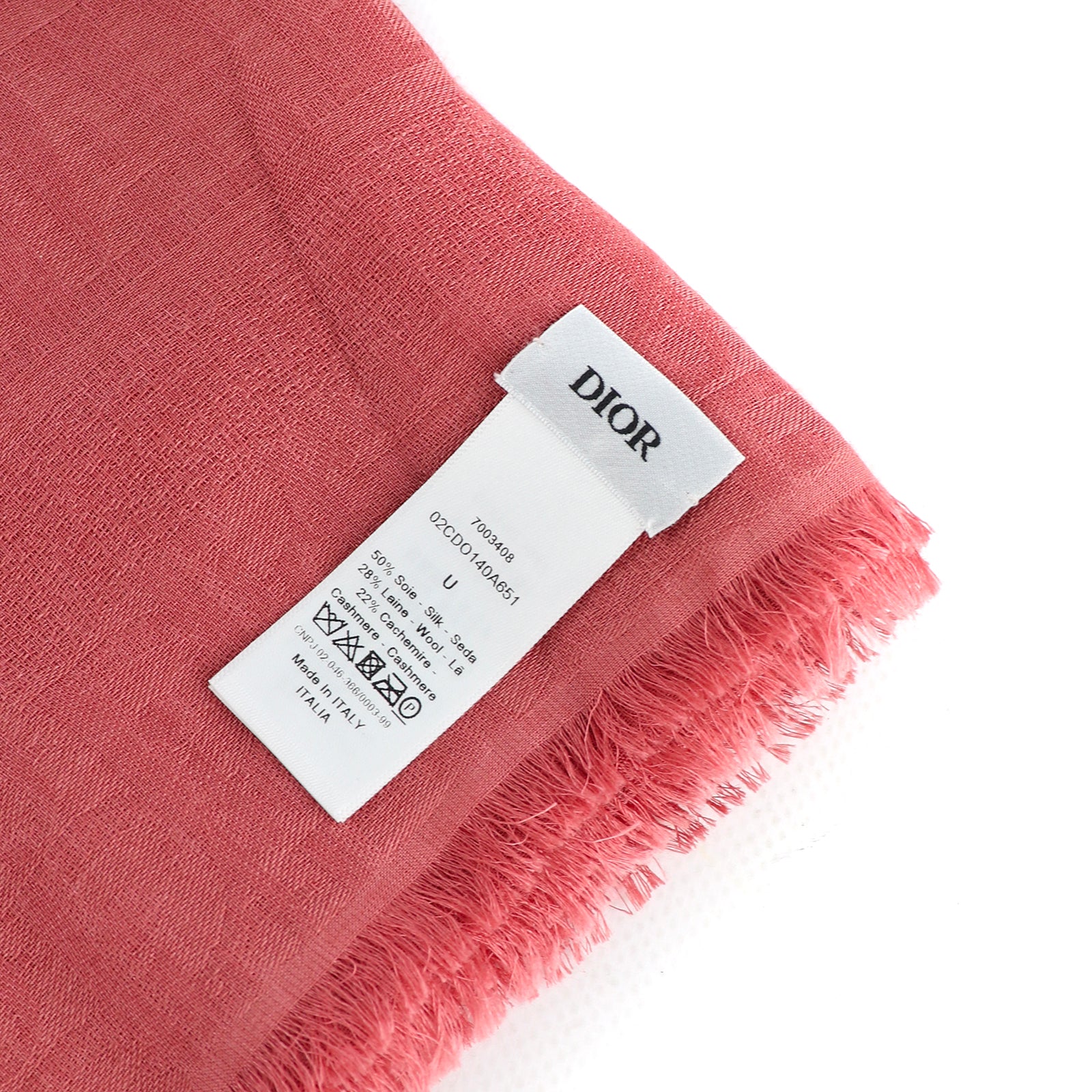 DIOR - Châle Dior Oblique rose