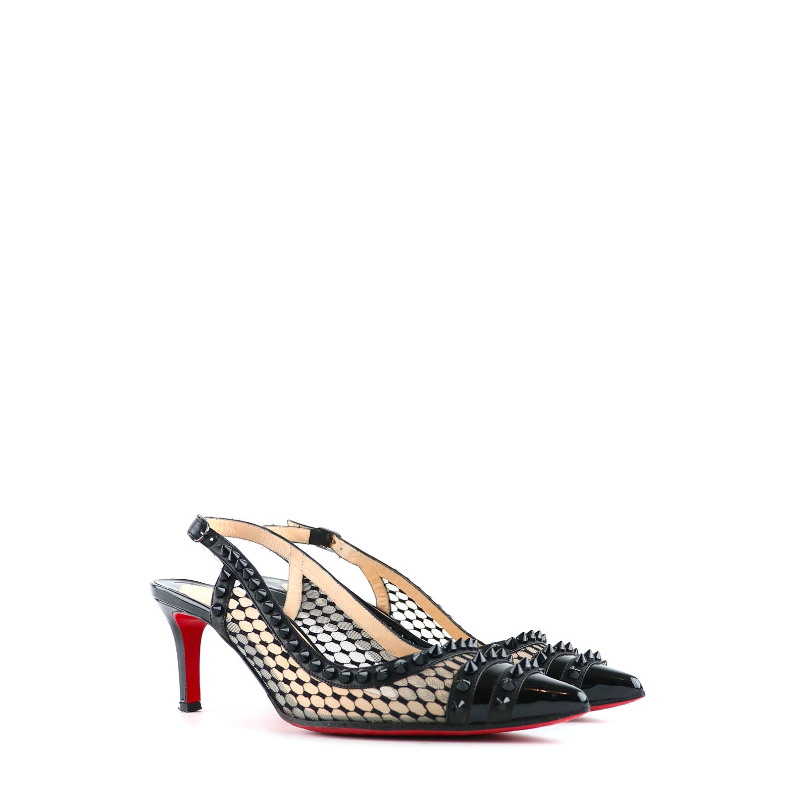 LOUBOUTIN - Escarpins Follies en cuir noir (T36)