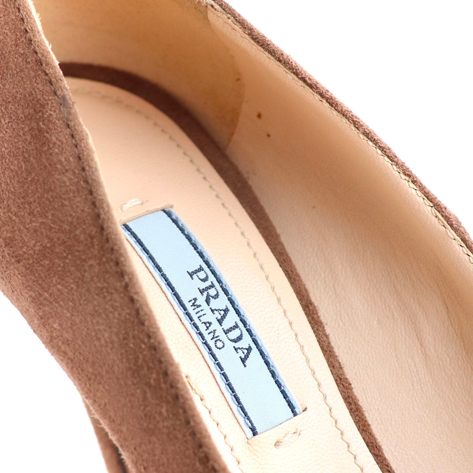 PRADA - Escarpins en suede marron (T37)