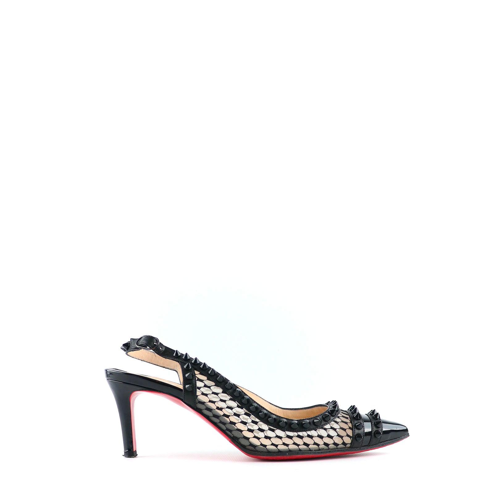 LOUBOUTIN - Escarpins Follies en cuir noir (T36)