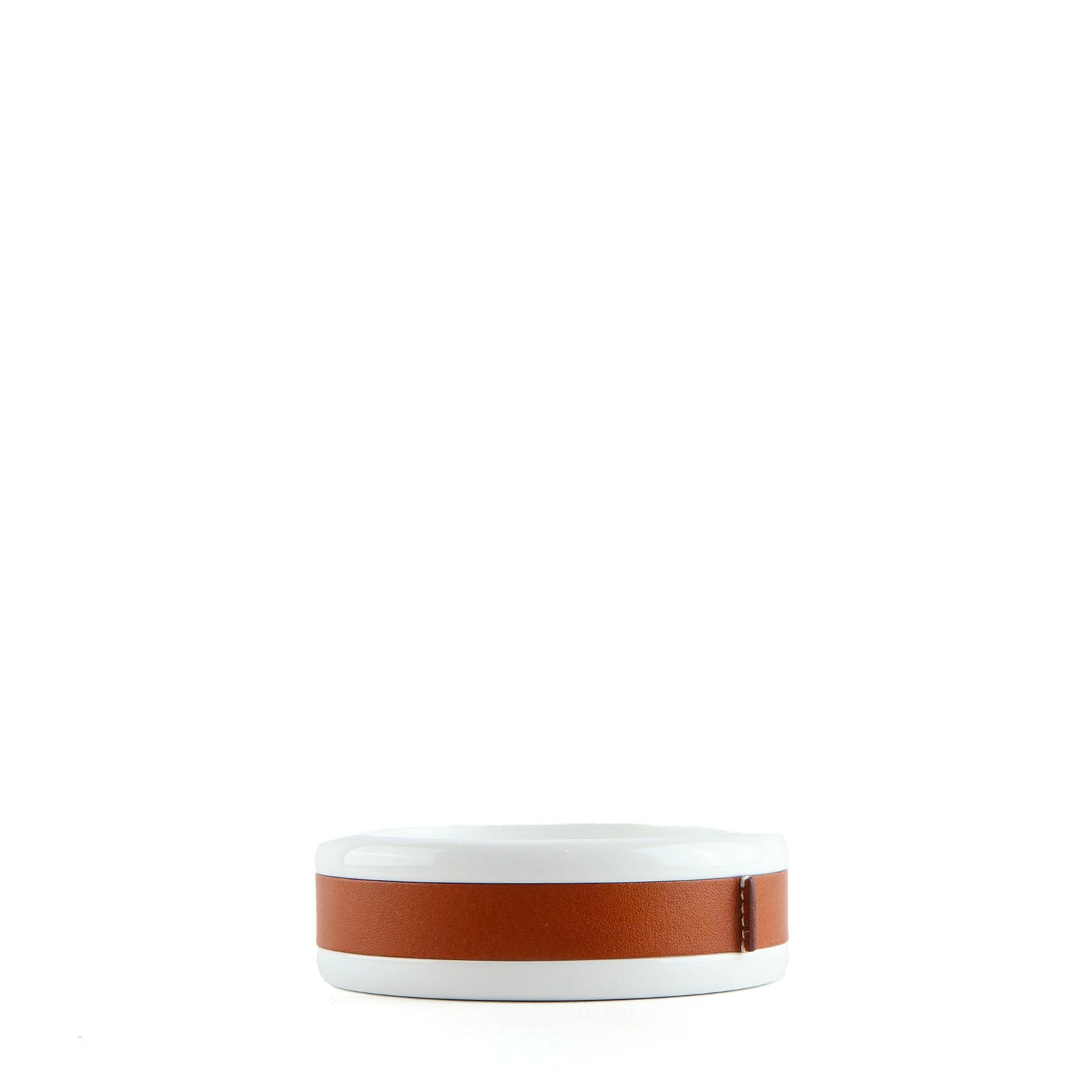 HERMÈS - Bracelet en cuir et bois laqué