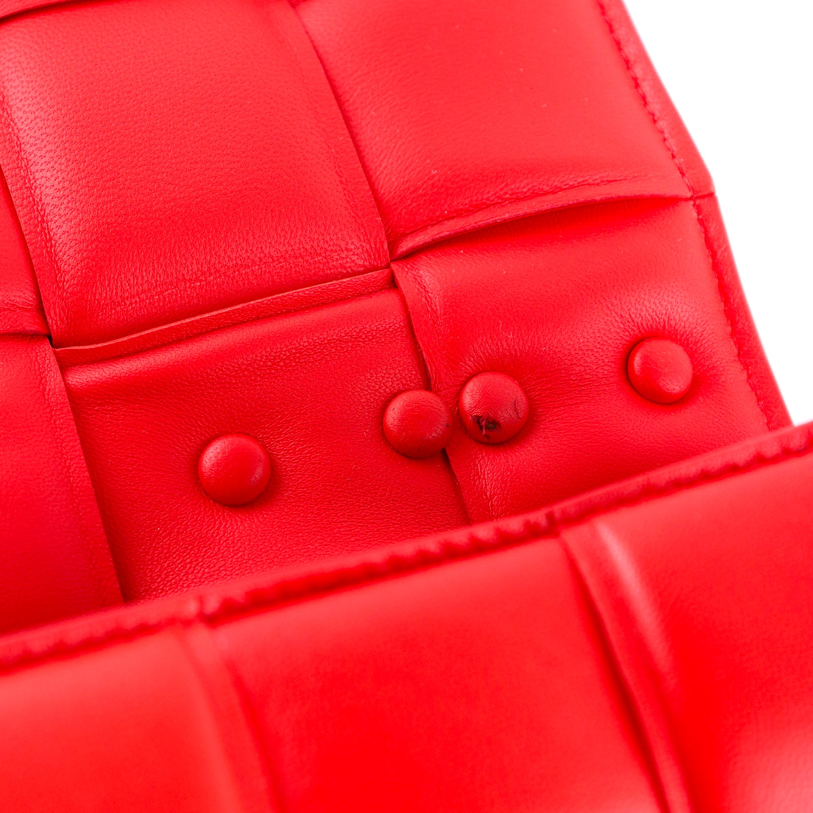 BOTTEGA VENETA - Sac à bandoulière Chain Cassette en cuir rouge