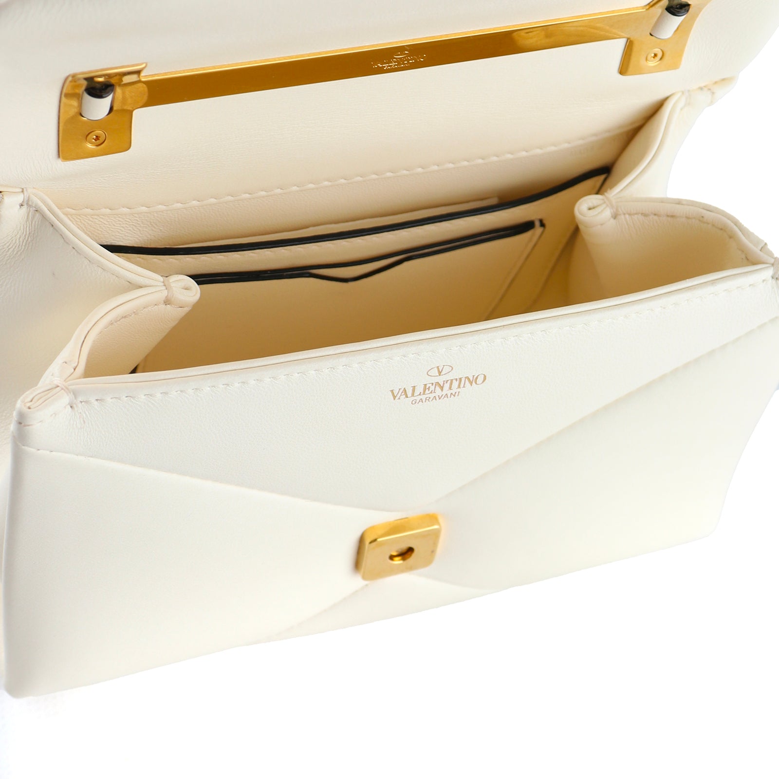VALENTINO - Sac à bandoulière One Stud Mini en cuir blanc