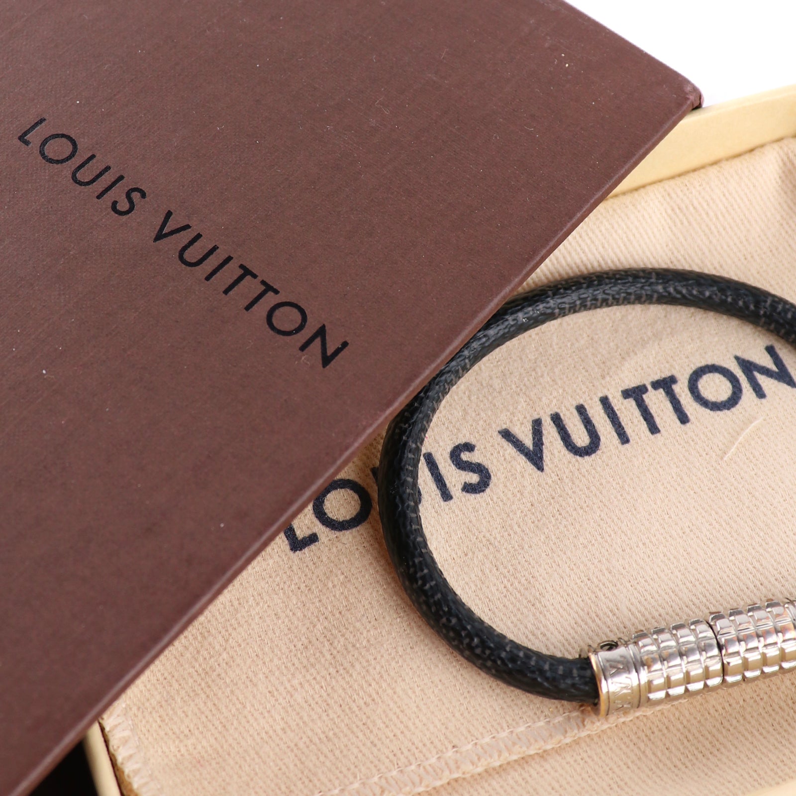 LOUIS VUITTON - Bracelet Digit en toile damier graphite