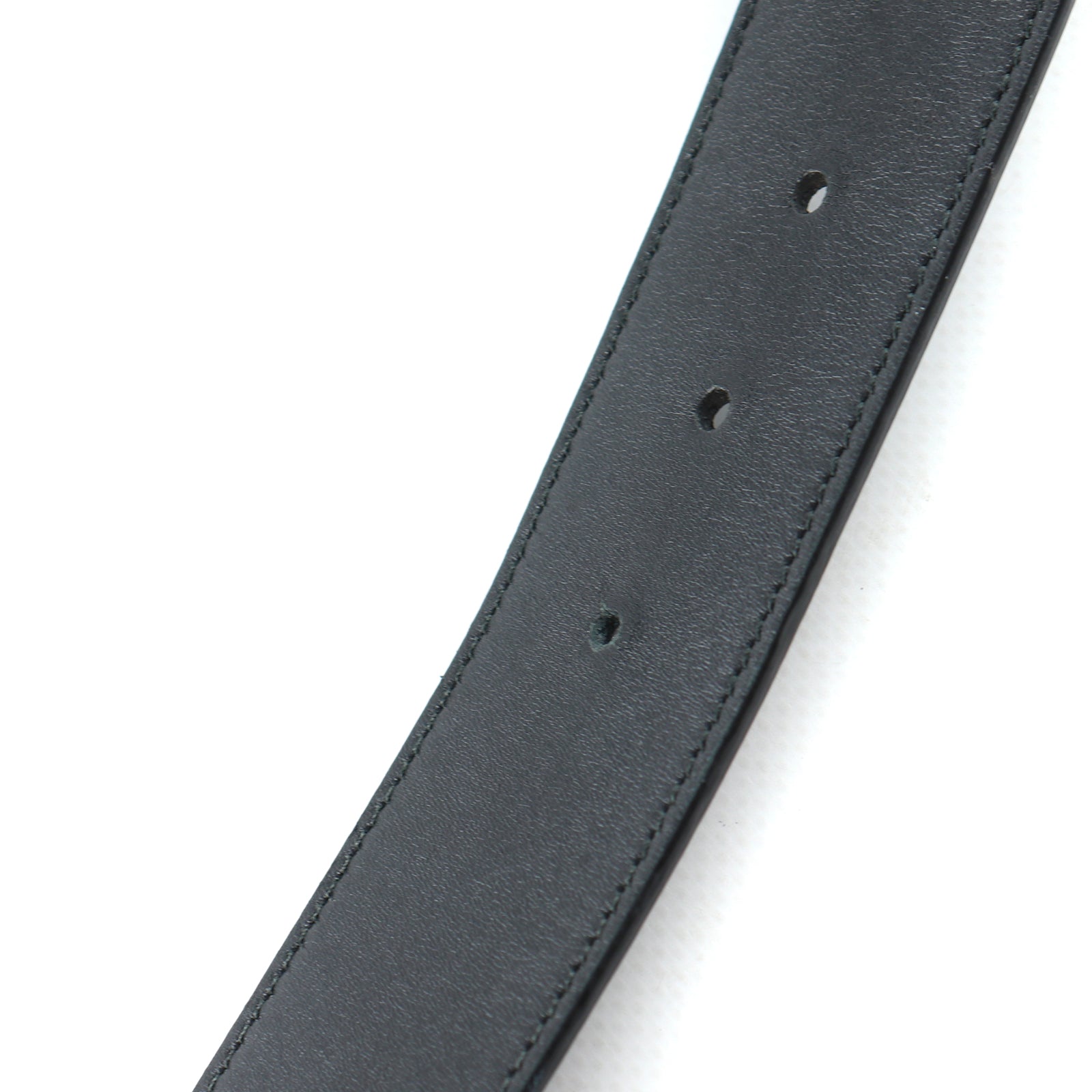GUCCI - Ceinture GG Buckle Marmont en cuir lisse noir (T85)