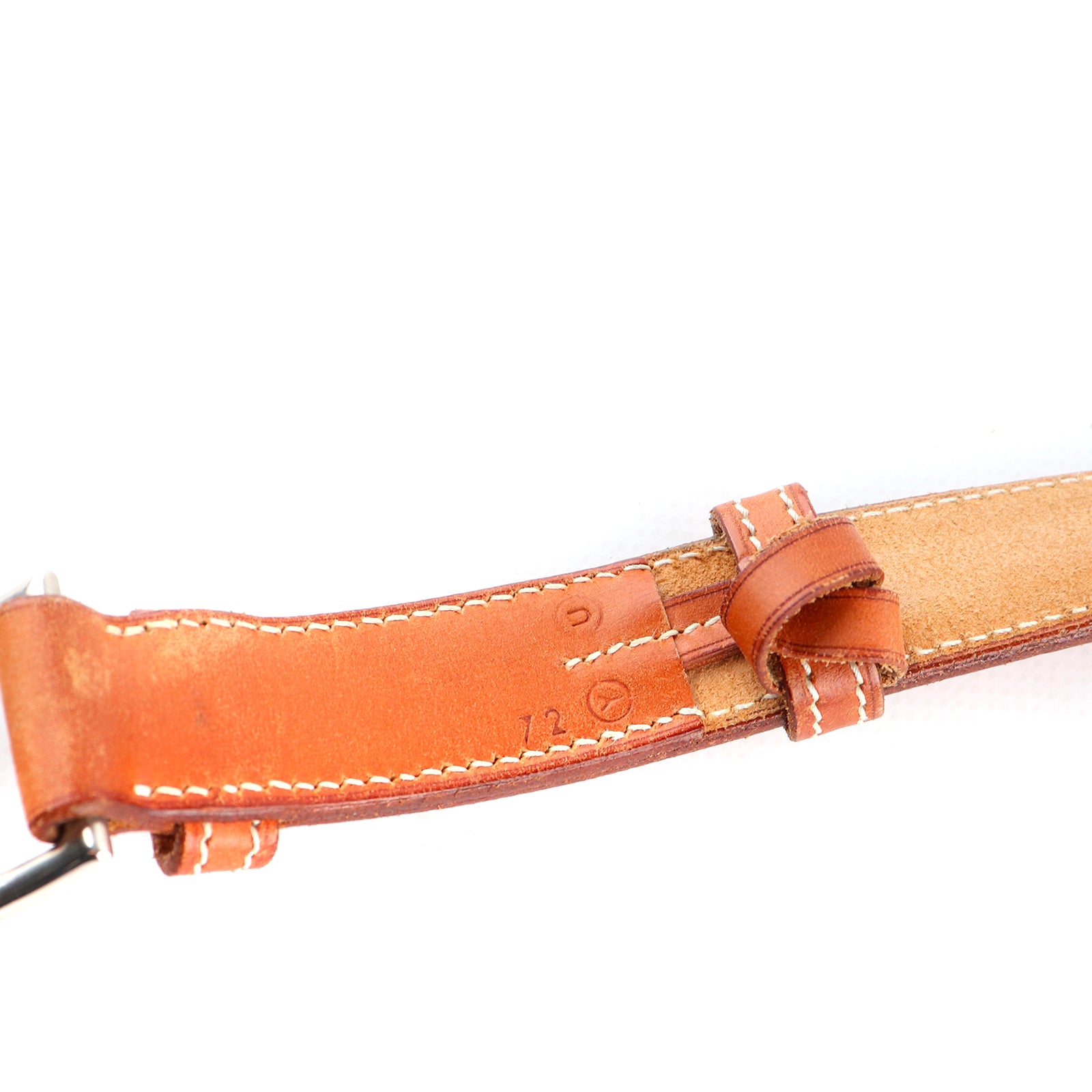 HERMÈS - Ceinture Etrivière en cuir gold (T75)