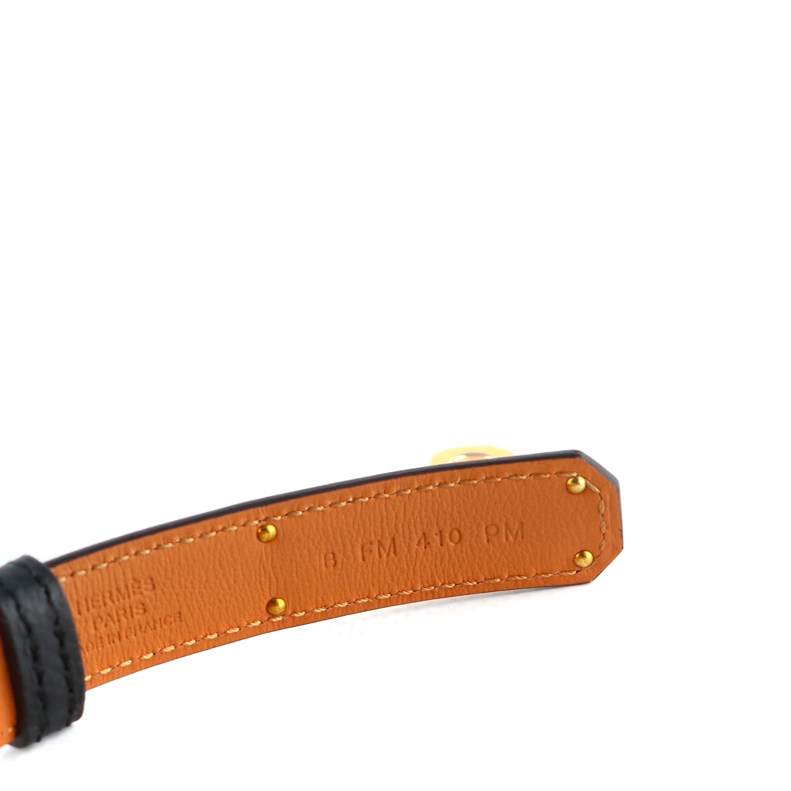 HERMÈS - Ceinture Kelly 18 en cuir Epsom noir