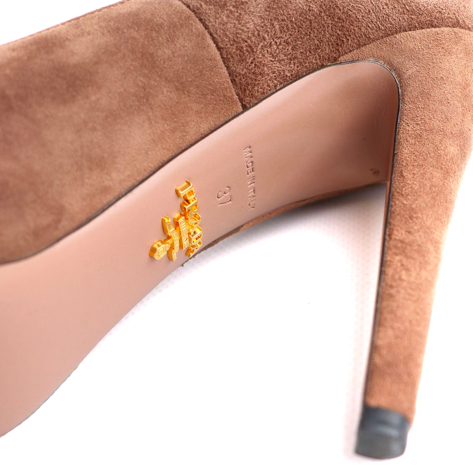 PRADA - Escarpins en suede marron (T37)