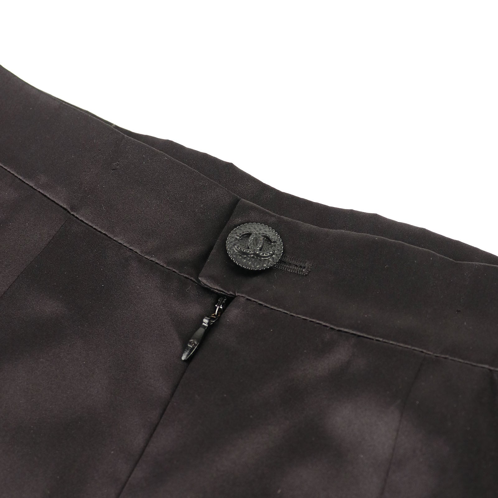 CHANEL - Jupe en soie noire (T34)