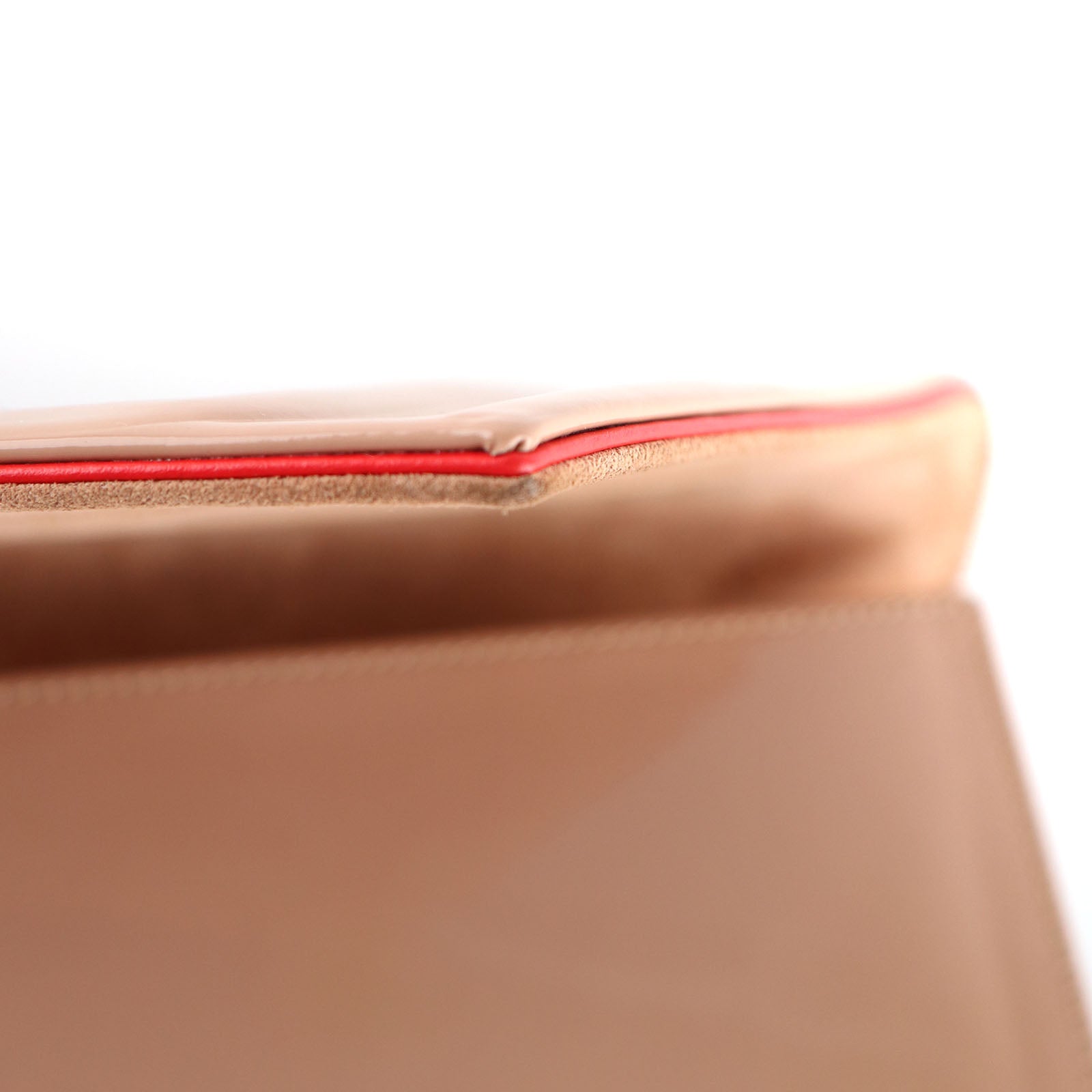 LOUBOUTIN - Pochette So Kate en cuir verni rose pâle