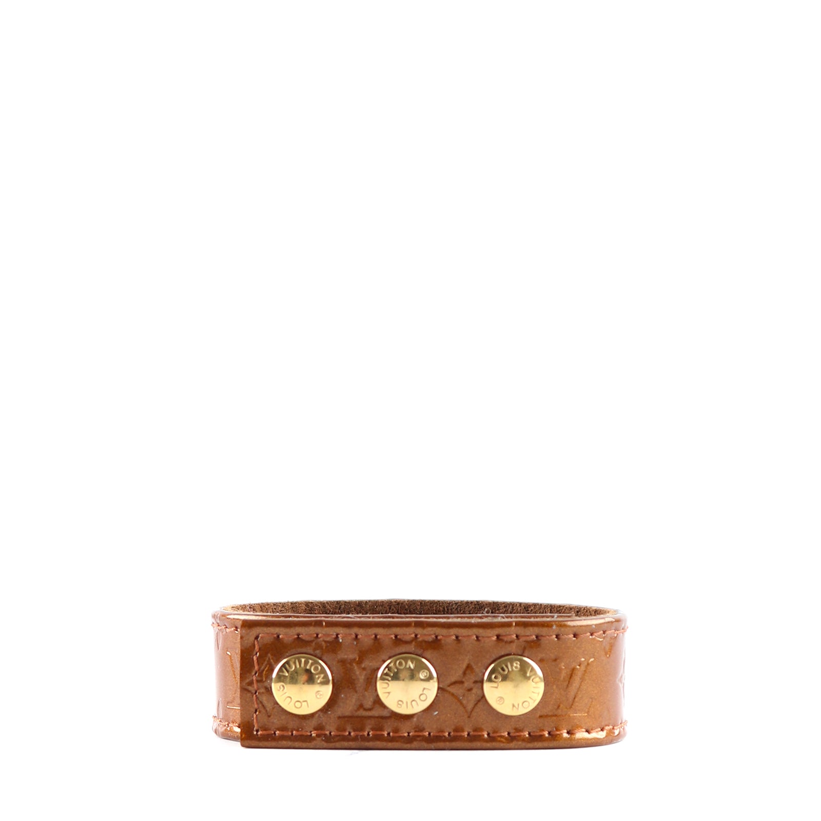 LOUIS VUITTON - Bracelet en cuir verni empreinte