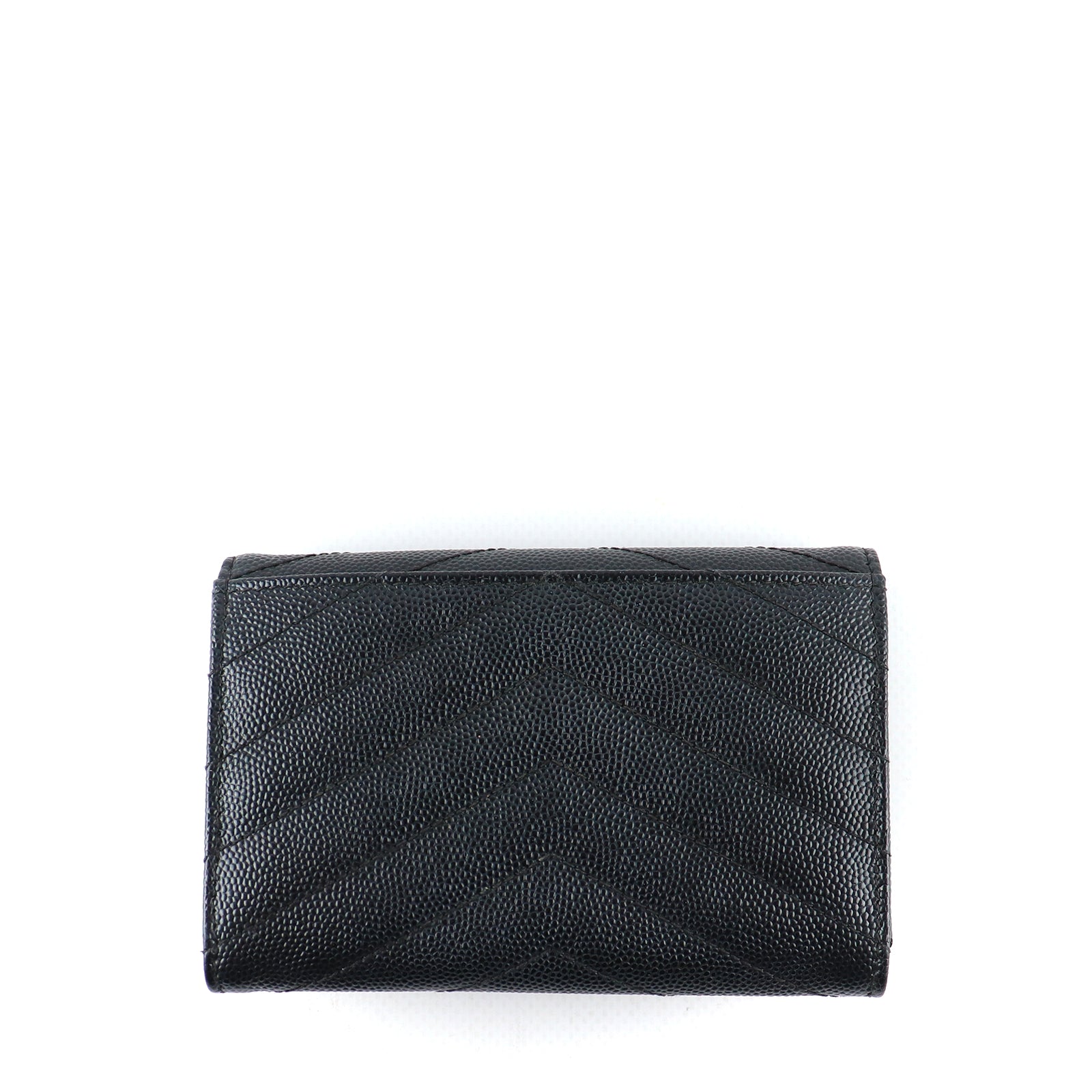 SAINT LAURENT - Portefeuille Cassandre Envelope en cuir grainé